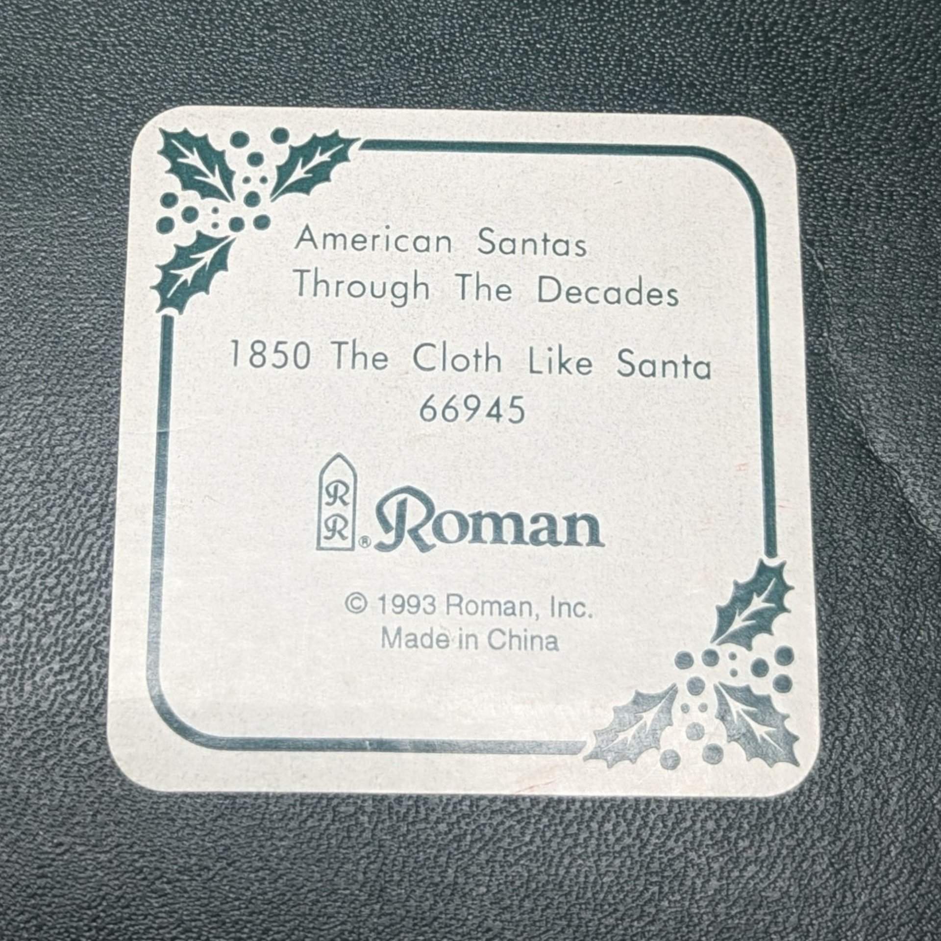 1993 Roman American Santas 1850 Figure #66945 With Box