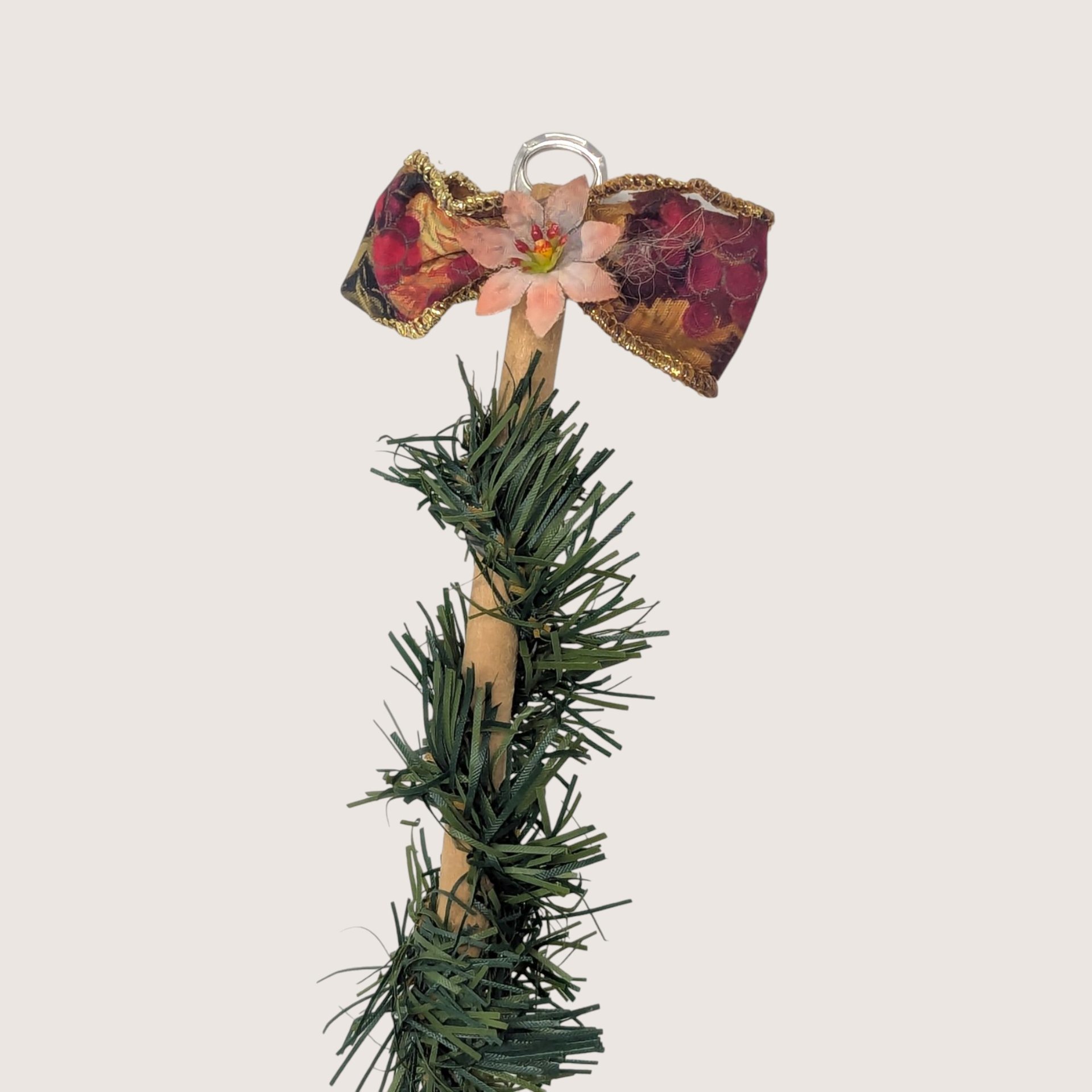Vintage Handmade Wooden Spoon Santa Christmas Wall Decor