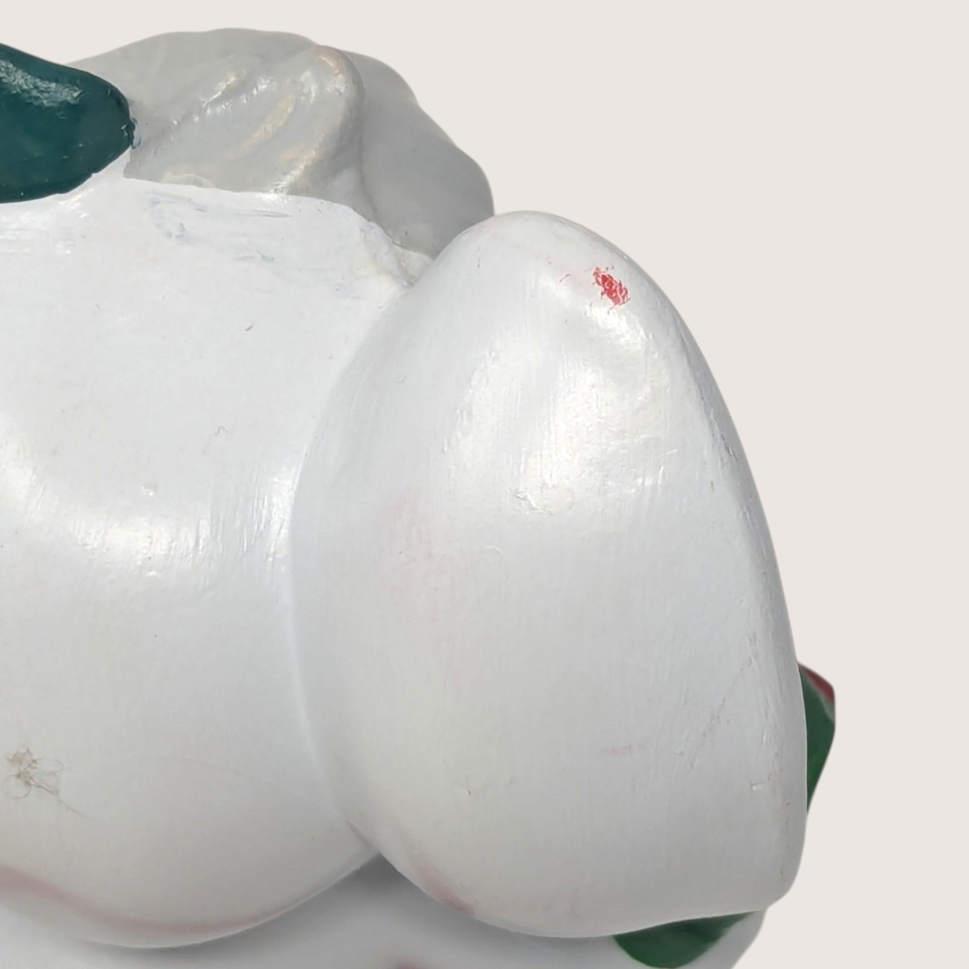 Vintage Handpainted Ceramic Mouse With Present Christmas Figurine