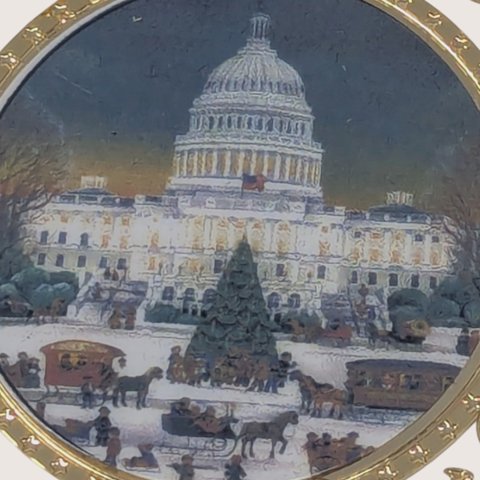 2001 United States Capitol Historical Society Christmas Ornament In Box