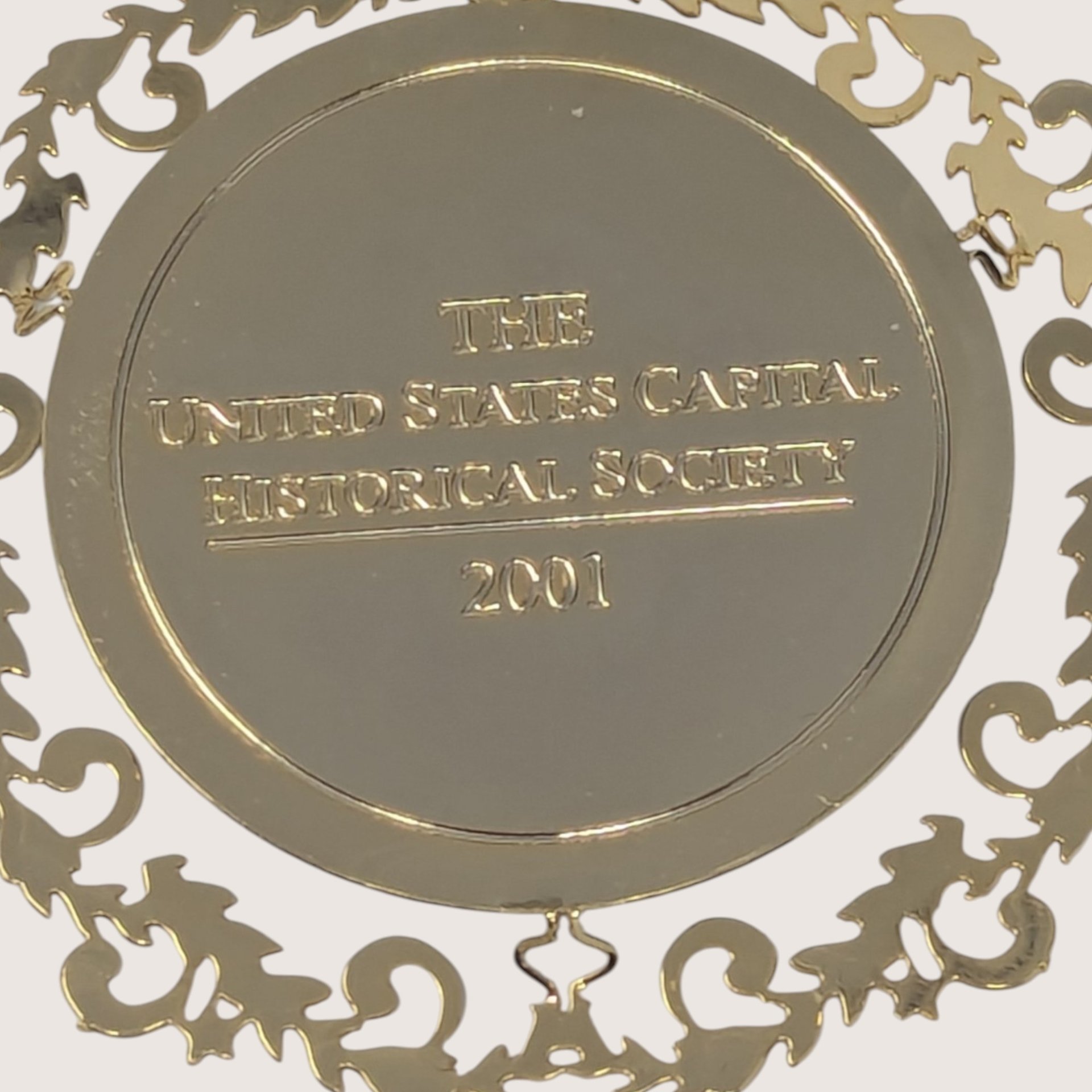 2001 United States Capitol Historical Society Christmas Ornament In Box