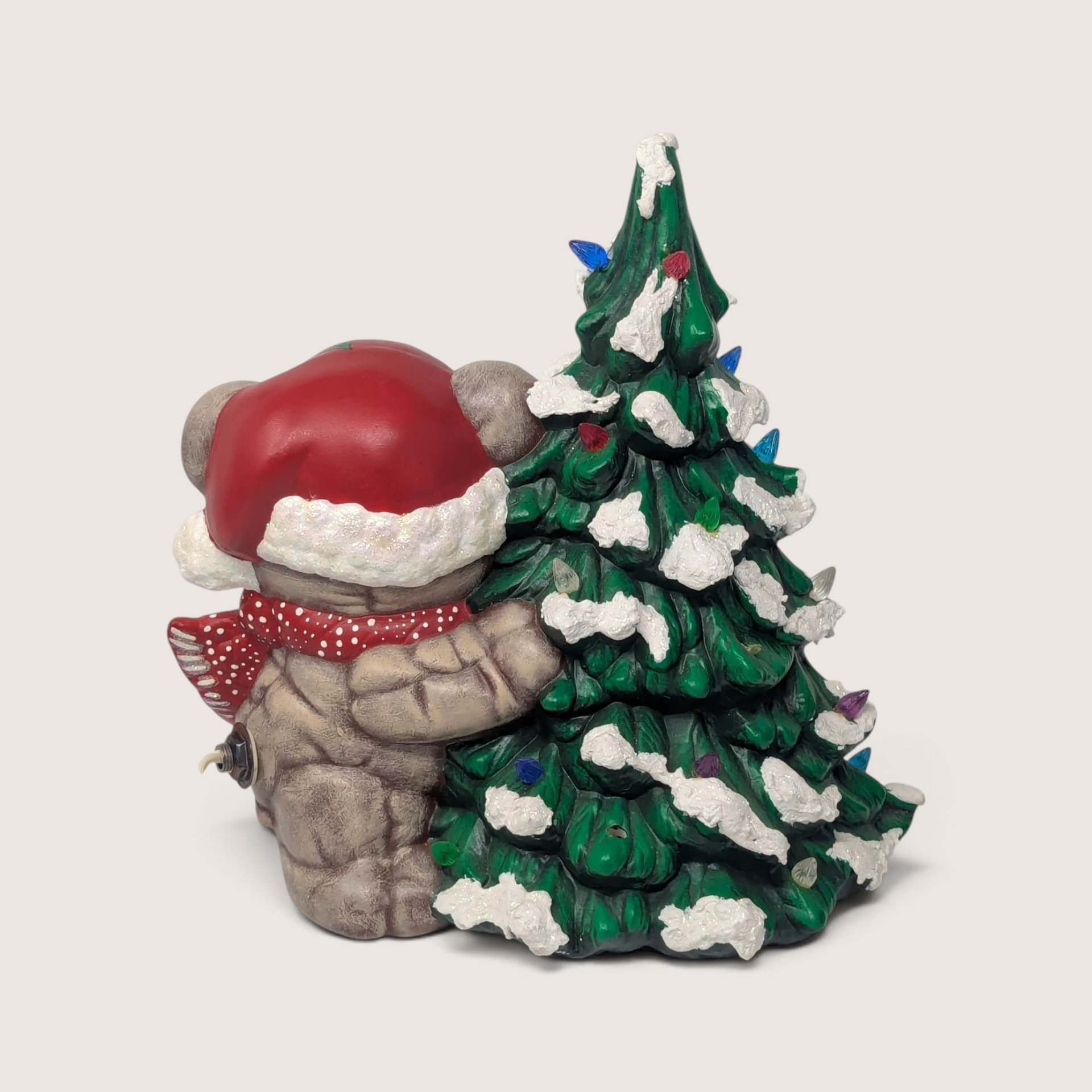 Vintage 1990s Ceramic Mouse Figurine Christmas Tree Decor