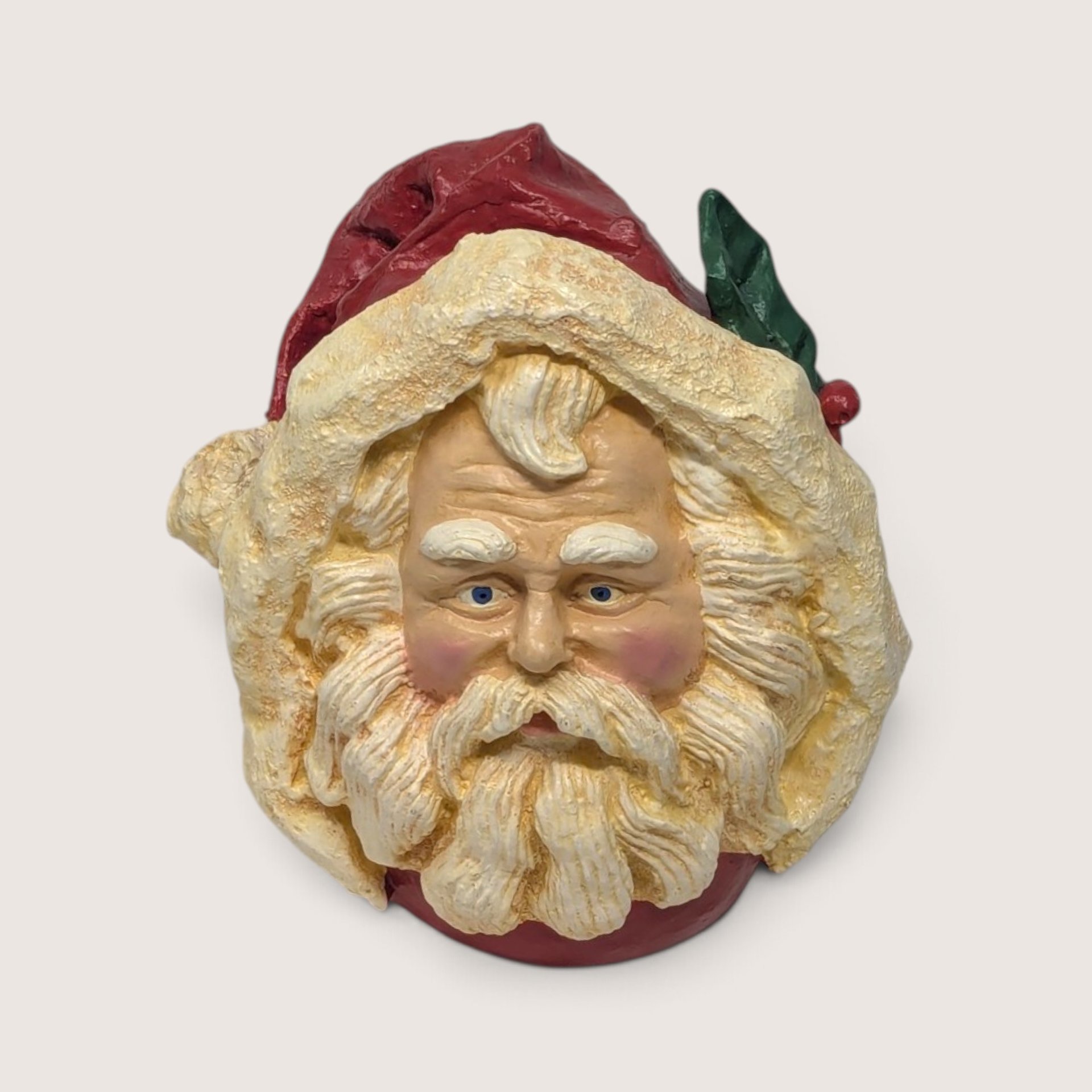 Vintage Midwest Importers paper mache Santa head Christmas figurine.
