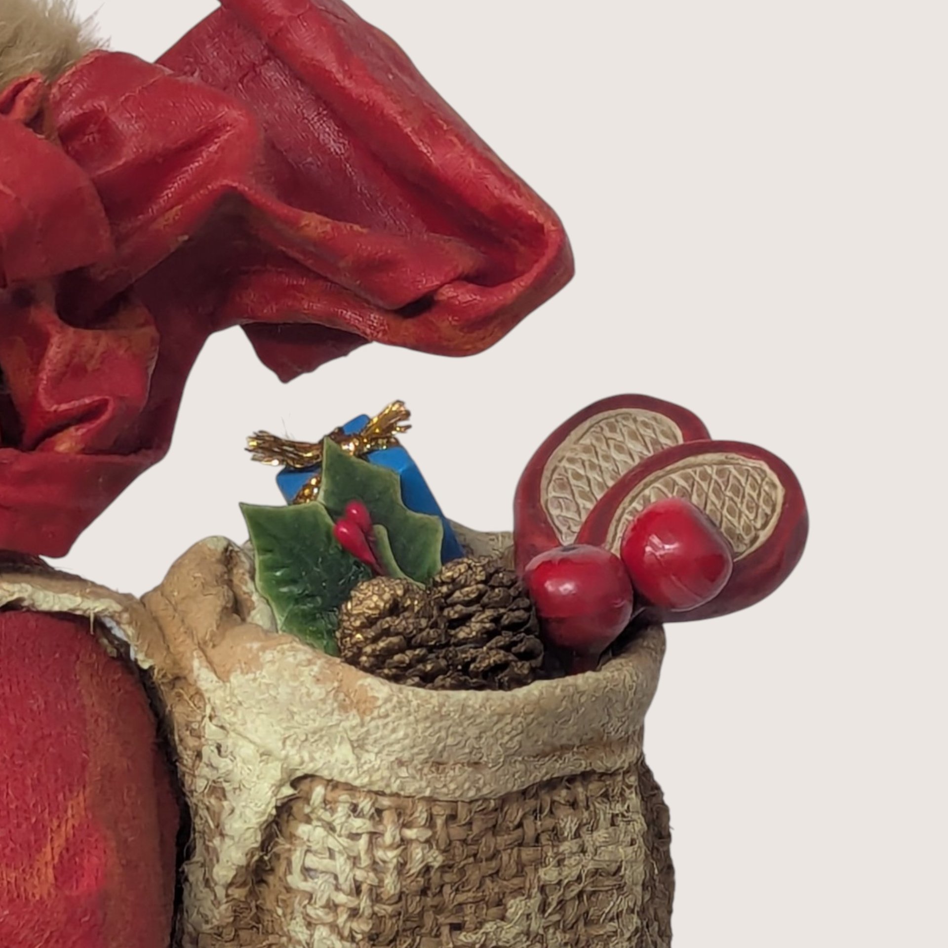 Vintage Smithsonian Institution Santa on Bicycle Christmas Figurine