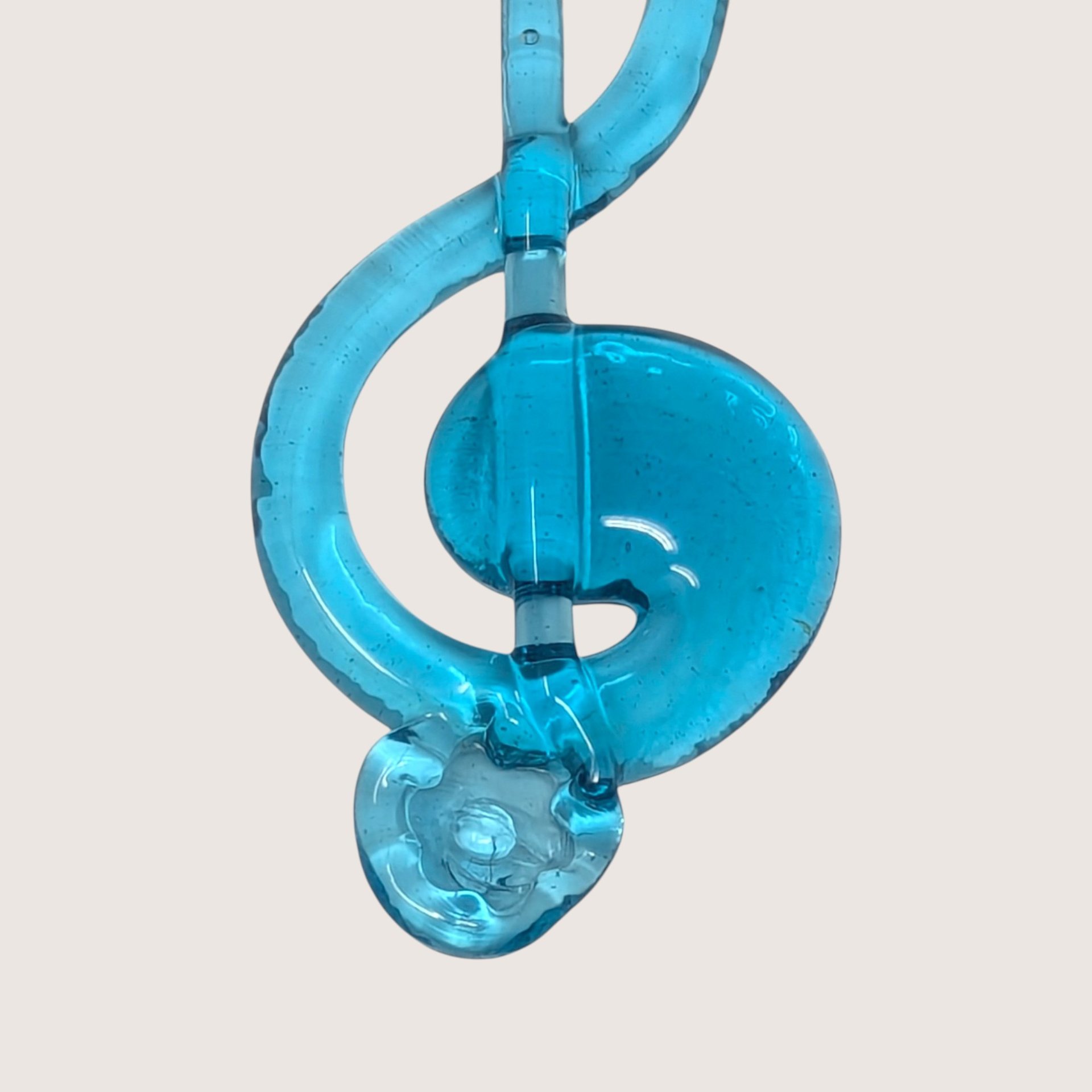 Vintage Titan Art Glass Music Note Ornament