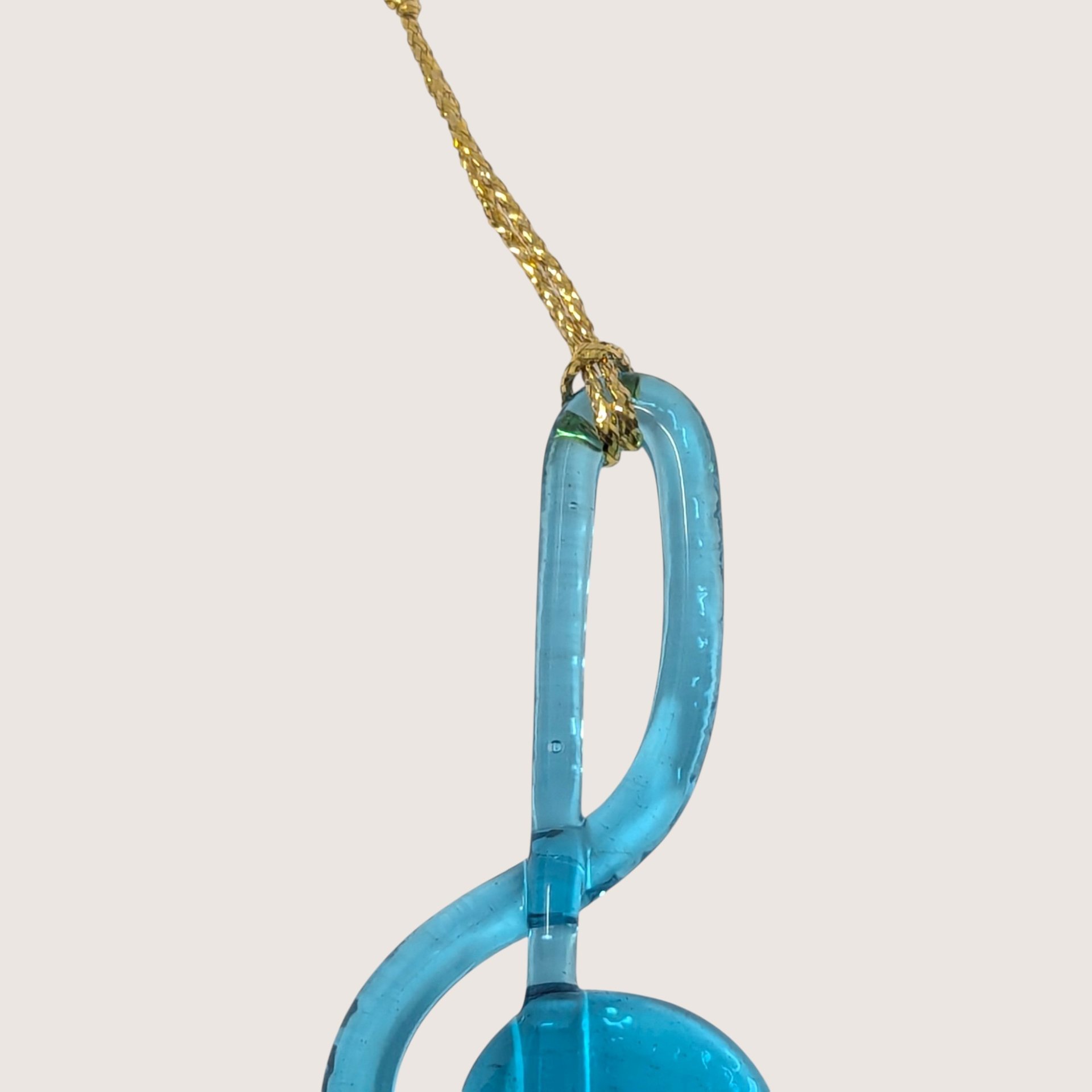 Vintage Titan Art Glass Music Note Ornament