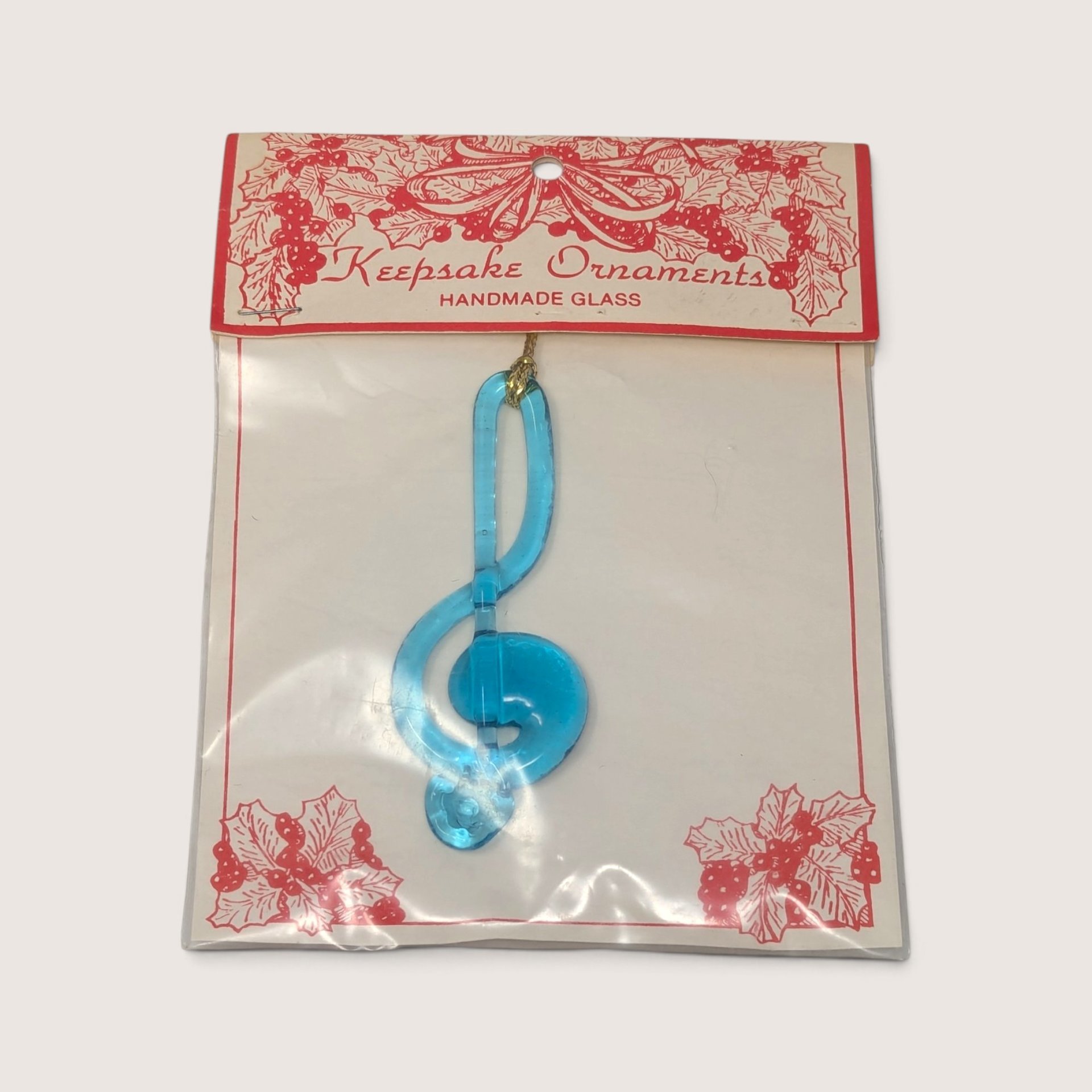 Vintage Titan Art Glass Music Note Ornament