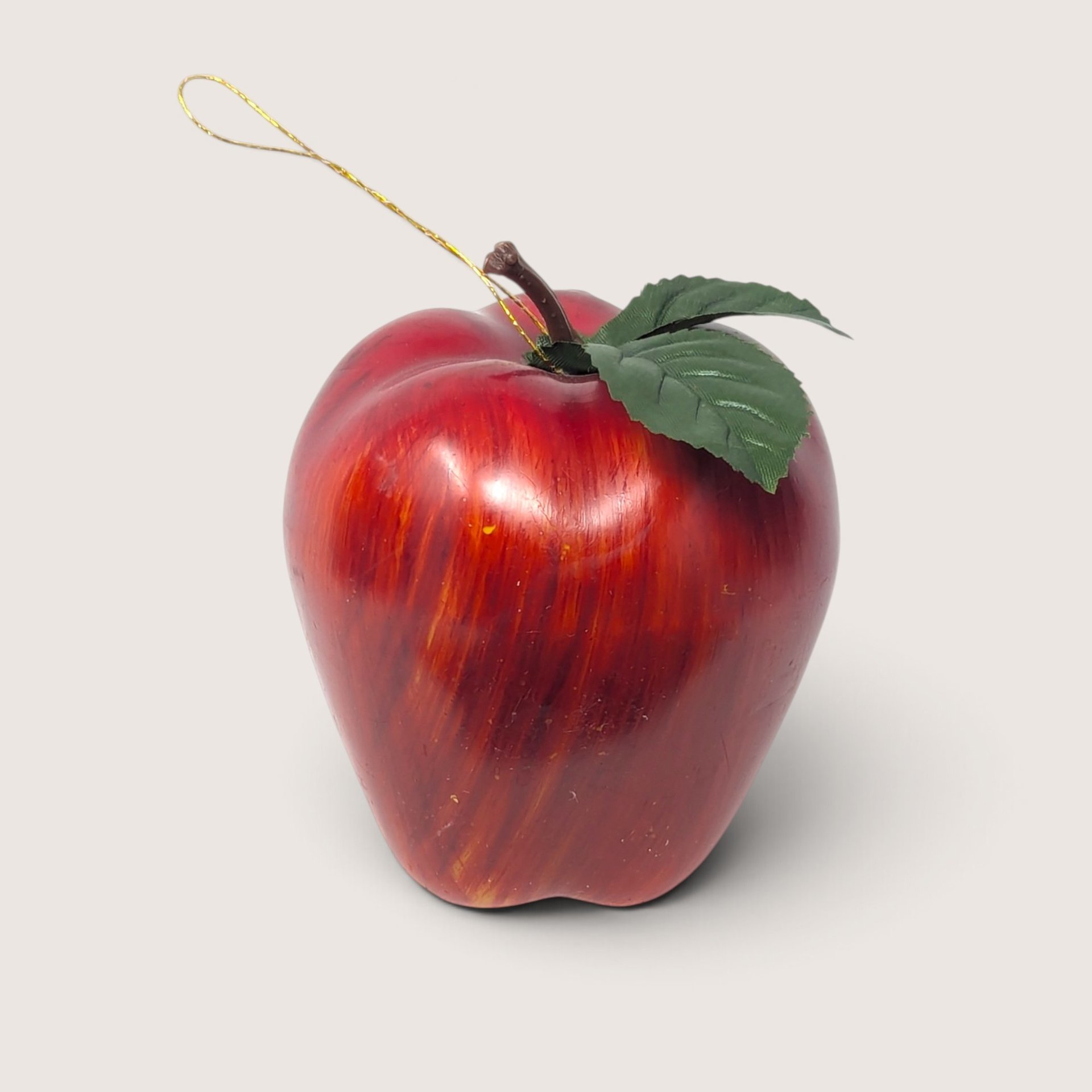 Set of 14 Vintage Plastic Apple Ornaments Red Fruit Decor