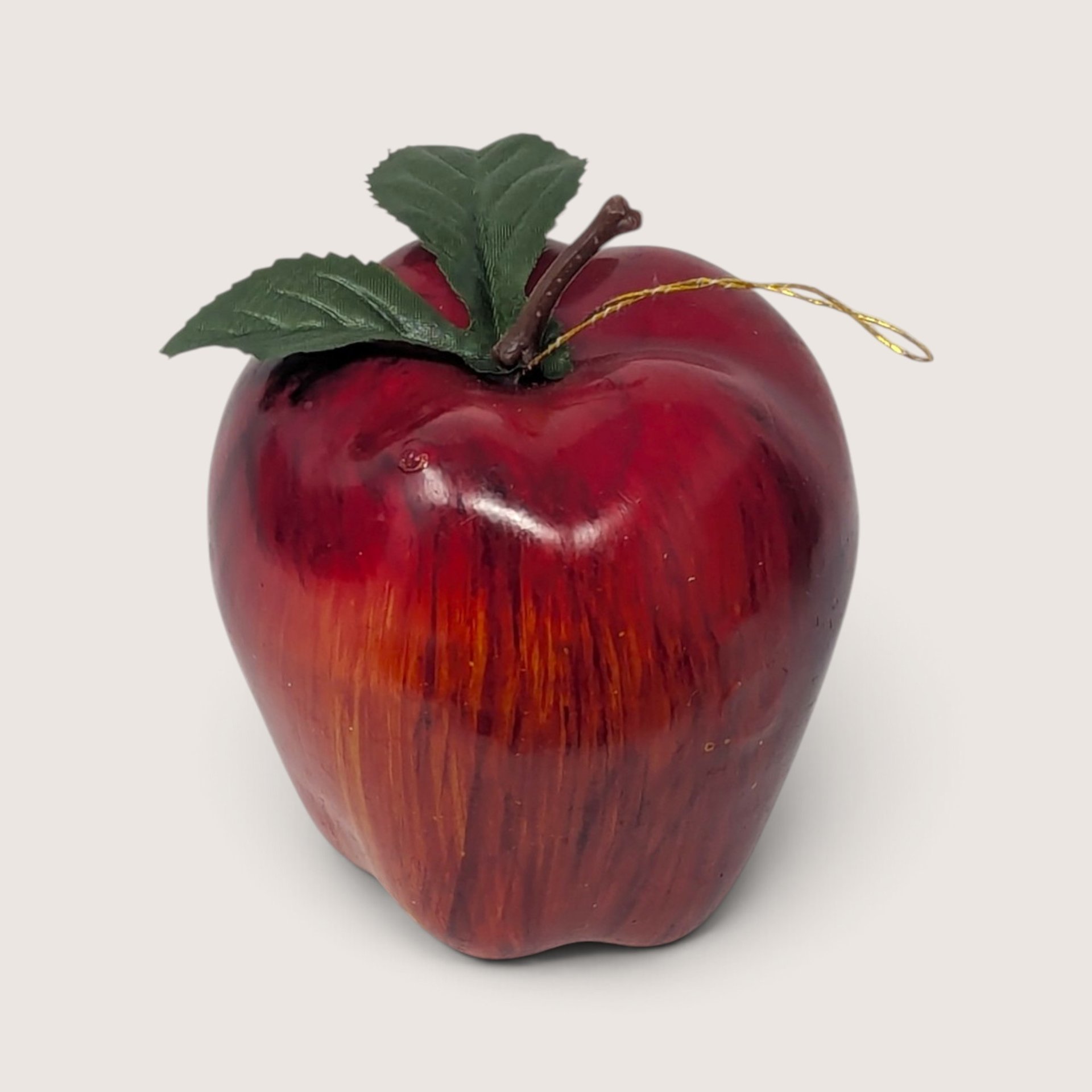 Set of 14 Vintage Plastic Apple Ornaments Red Fruit Decor