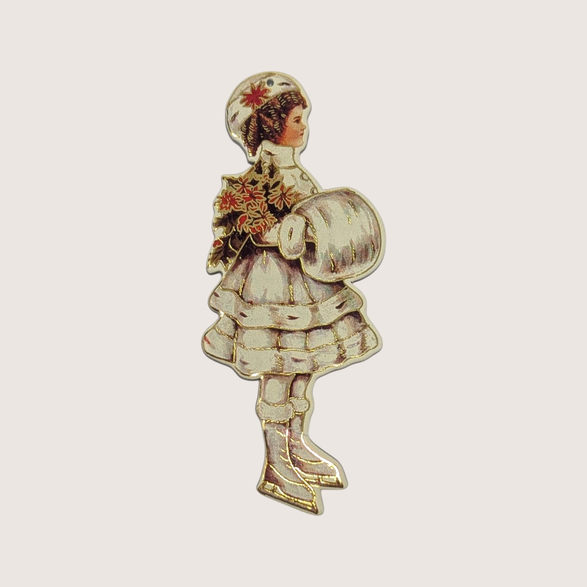 Vintage Merrimack Betty Bonnet Paper Ornaments Set