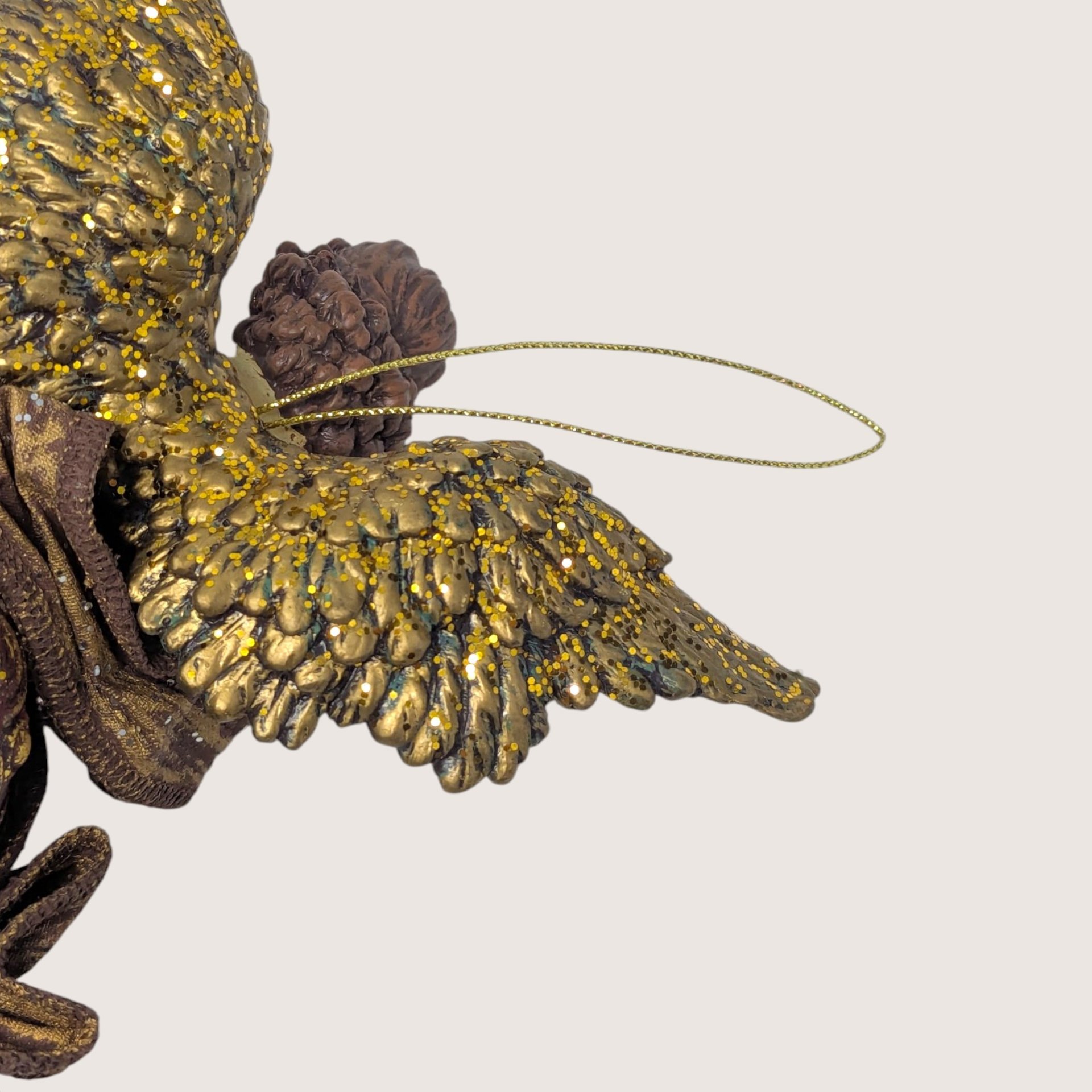 Vintage Large Fabric Mache Angel Ornament