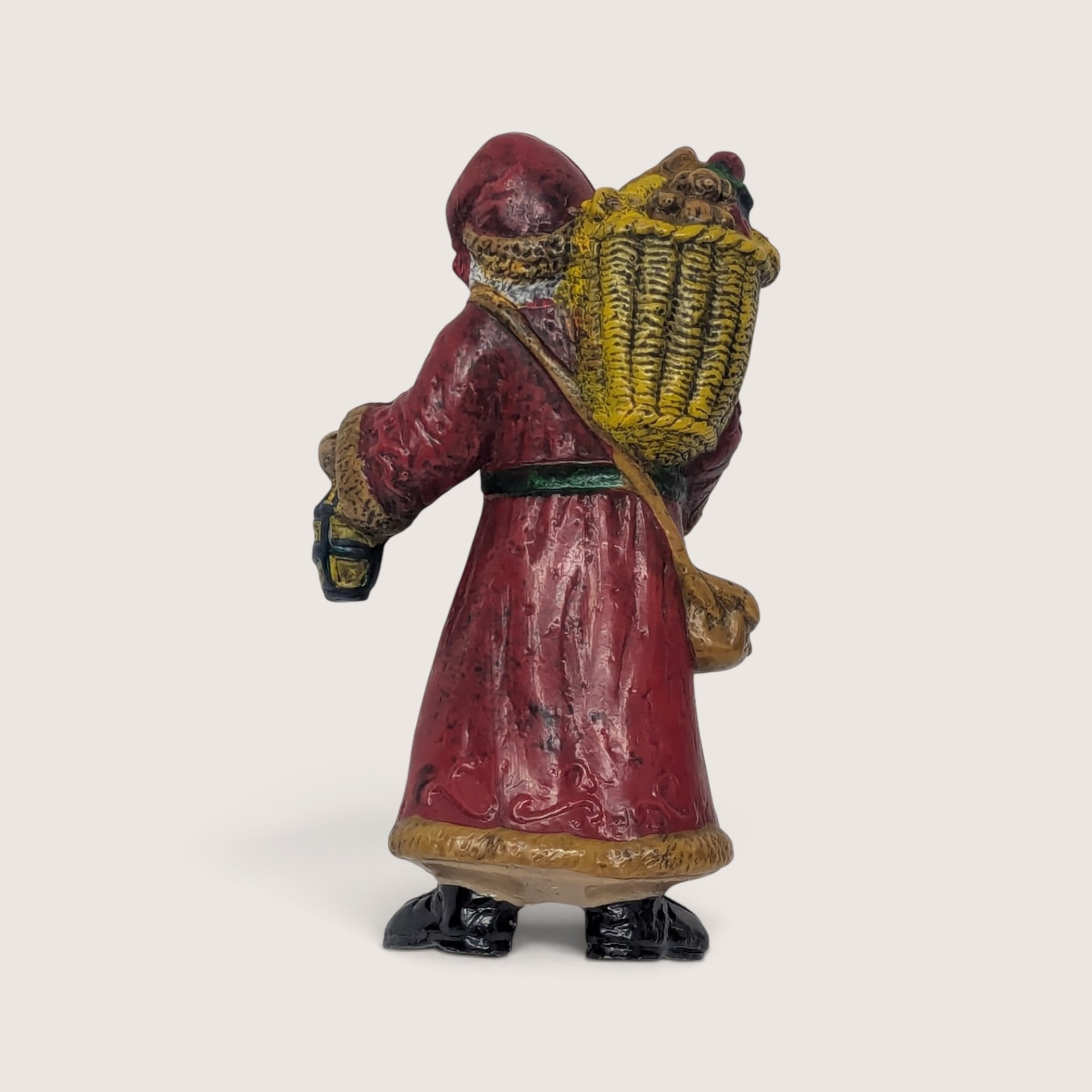 Set Of 3 Vintage Plastic Santa Figurines And Ornament