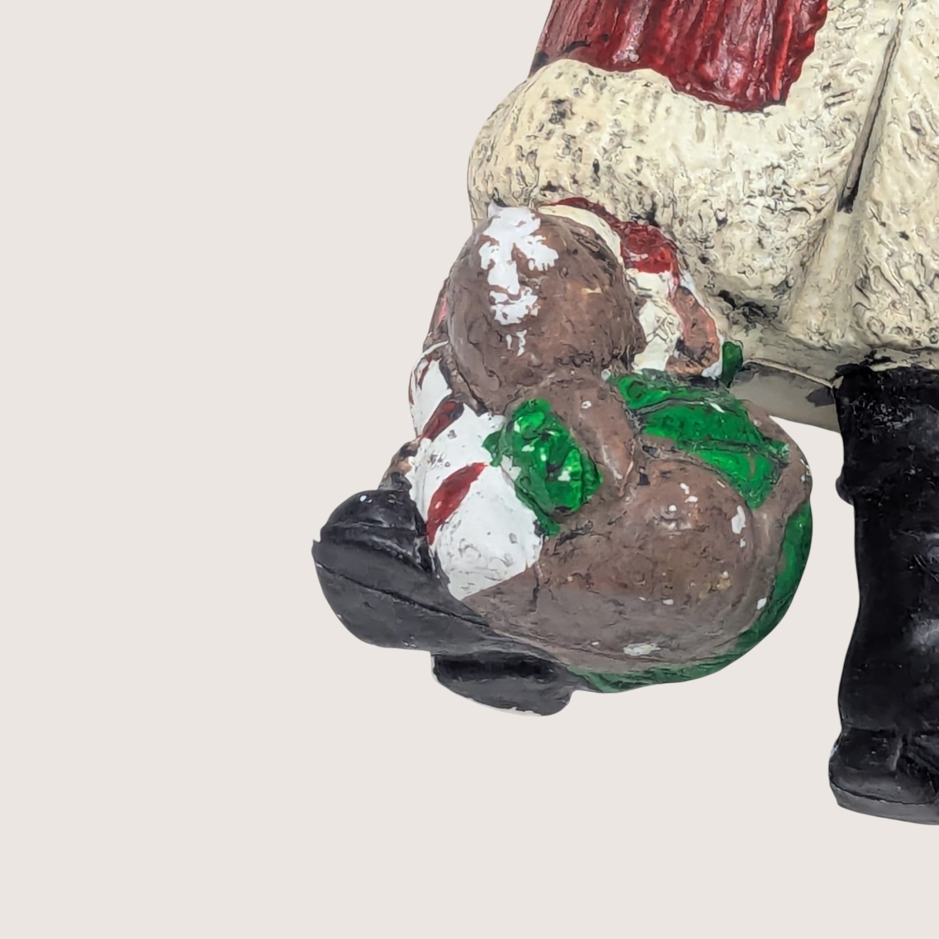 Vintage Set Of 2 Plastic Santa Ornaments