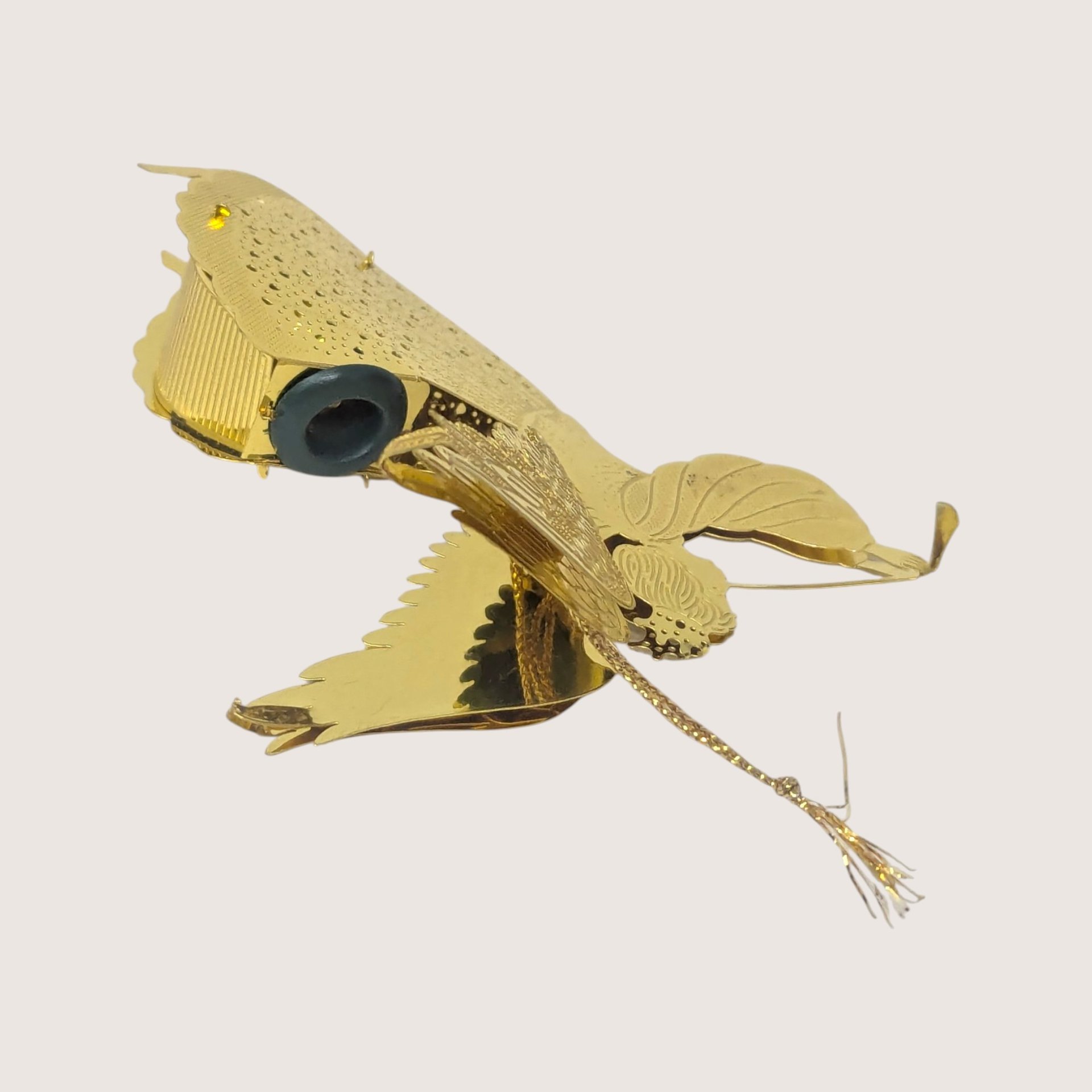 Vintage Brass Laser Cut Angel Christmas Ornament