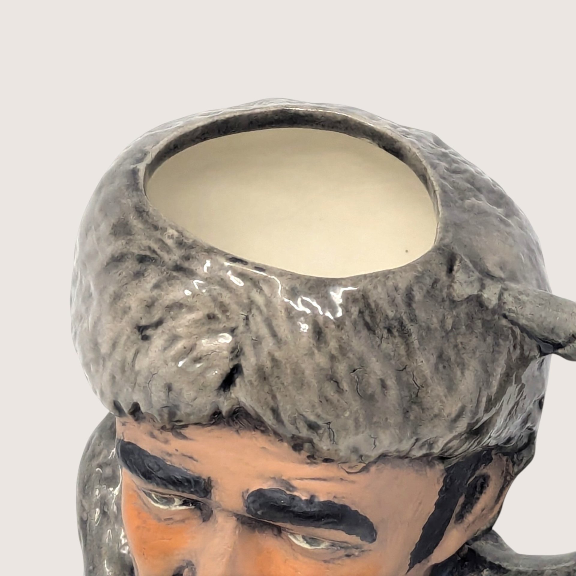 1976 Handpainted Ceramic Davy Crockett Character Mug