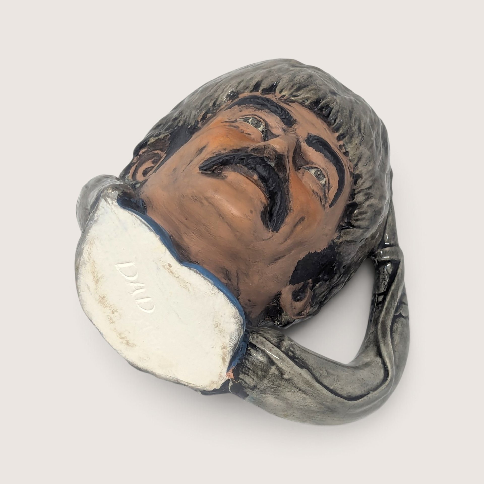 1976 Handpainted Ceramic Davy Crockett Character Mug