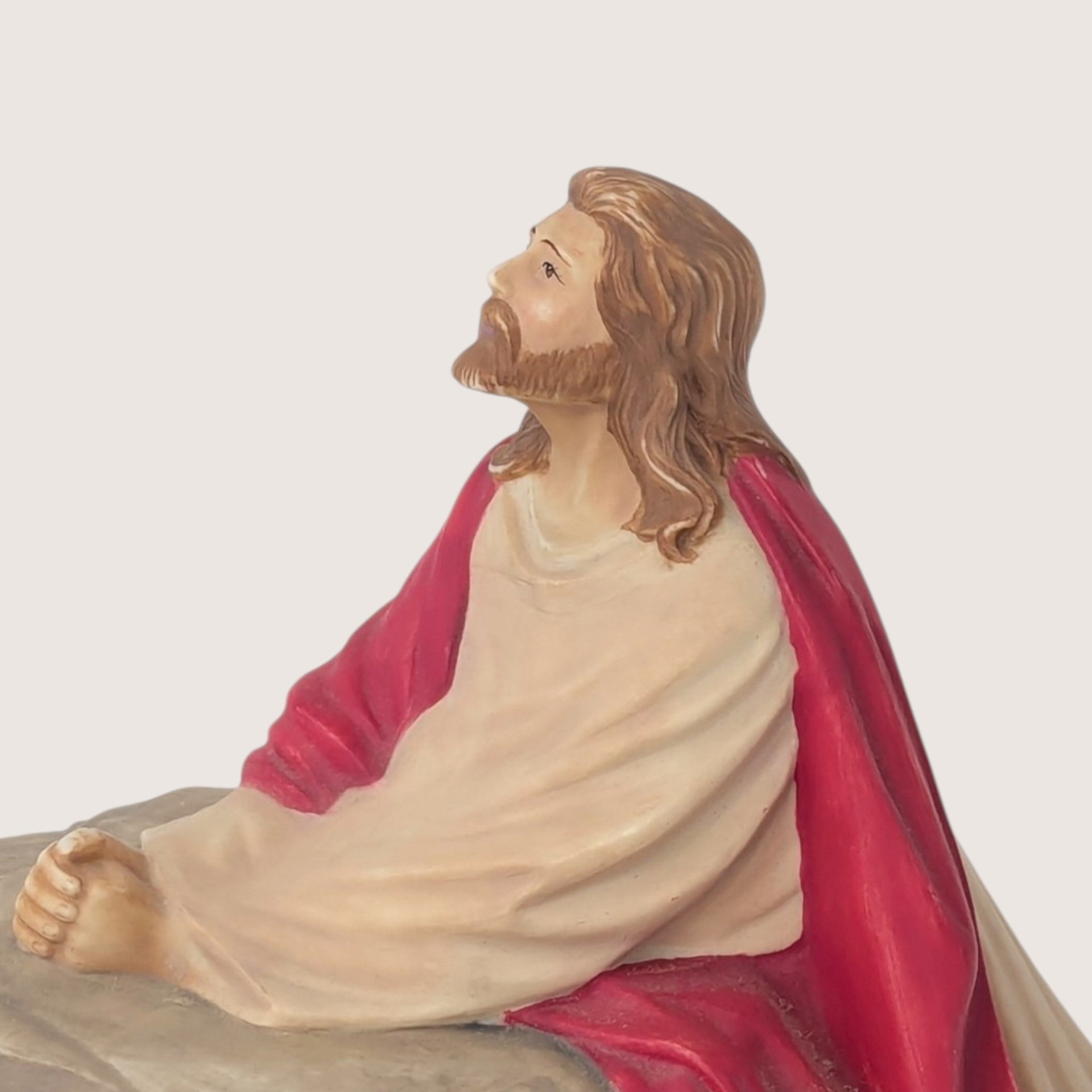 Vintage 1987 Byron Mold Ceramic Praying Jesus Figurine