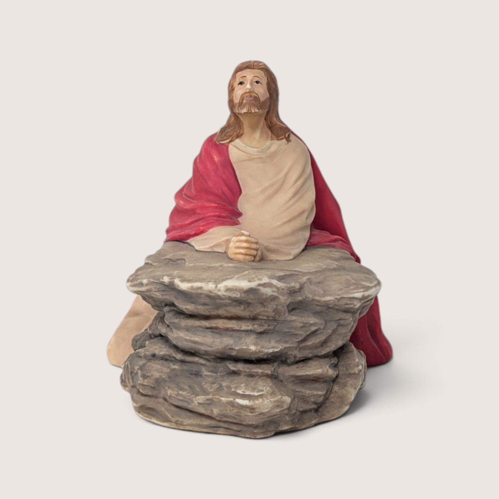 Vintage 1987 Byron Mold Ceramic Praying Jesus Figurine