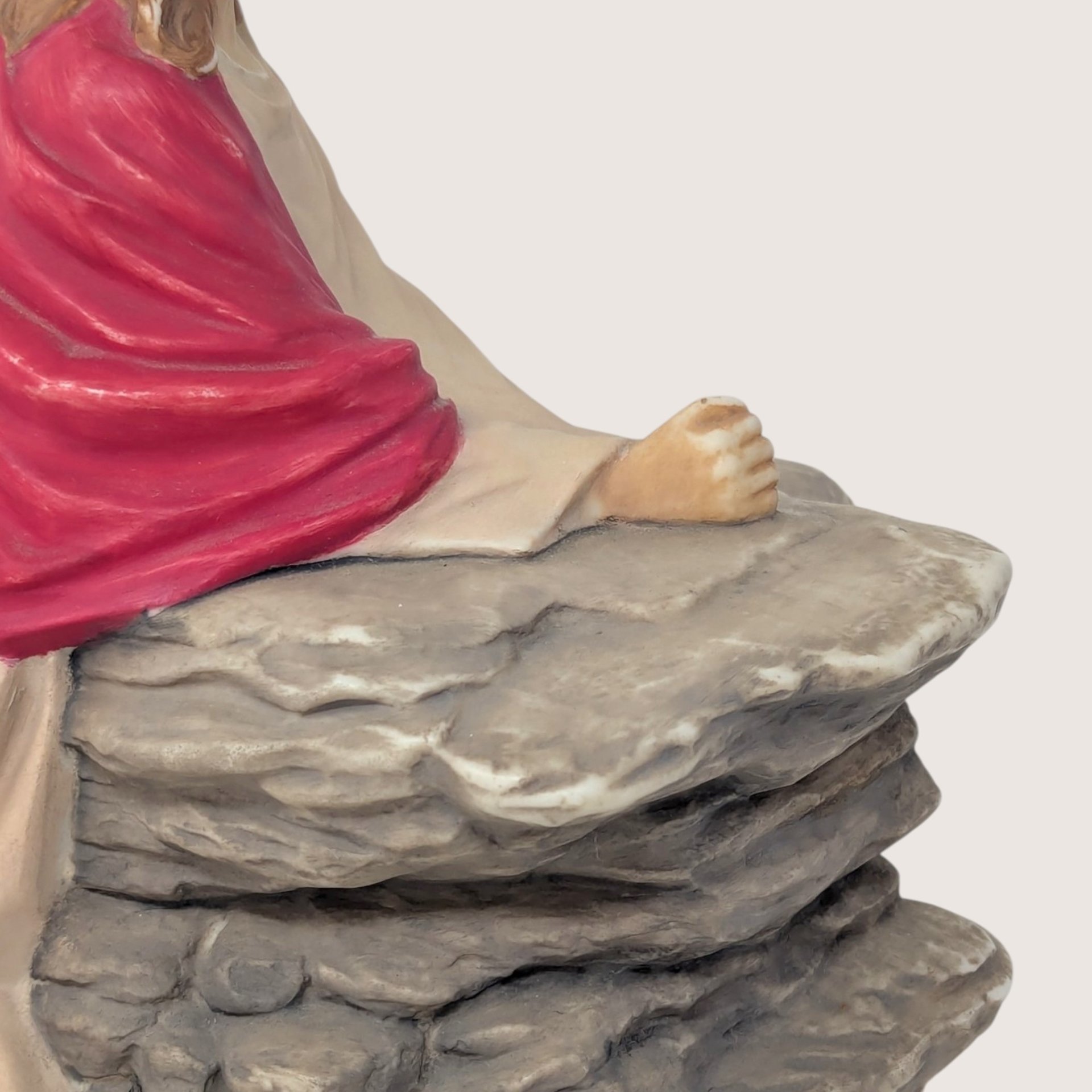 Vintage 1987 Byron Mold Ceramic Praying Jesus Figurine