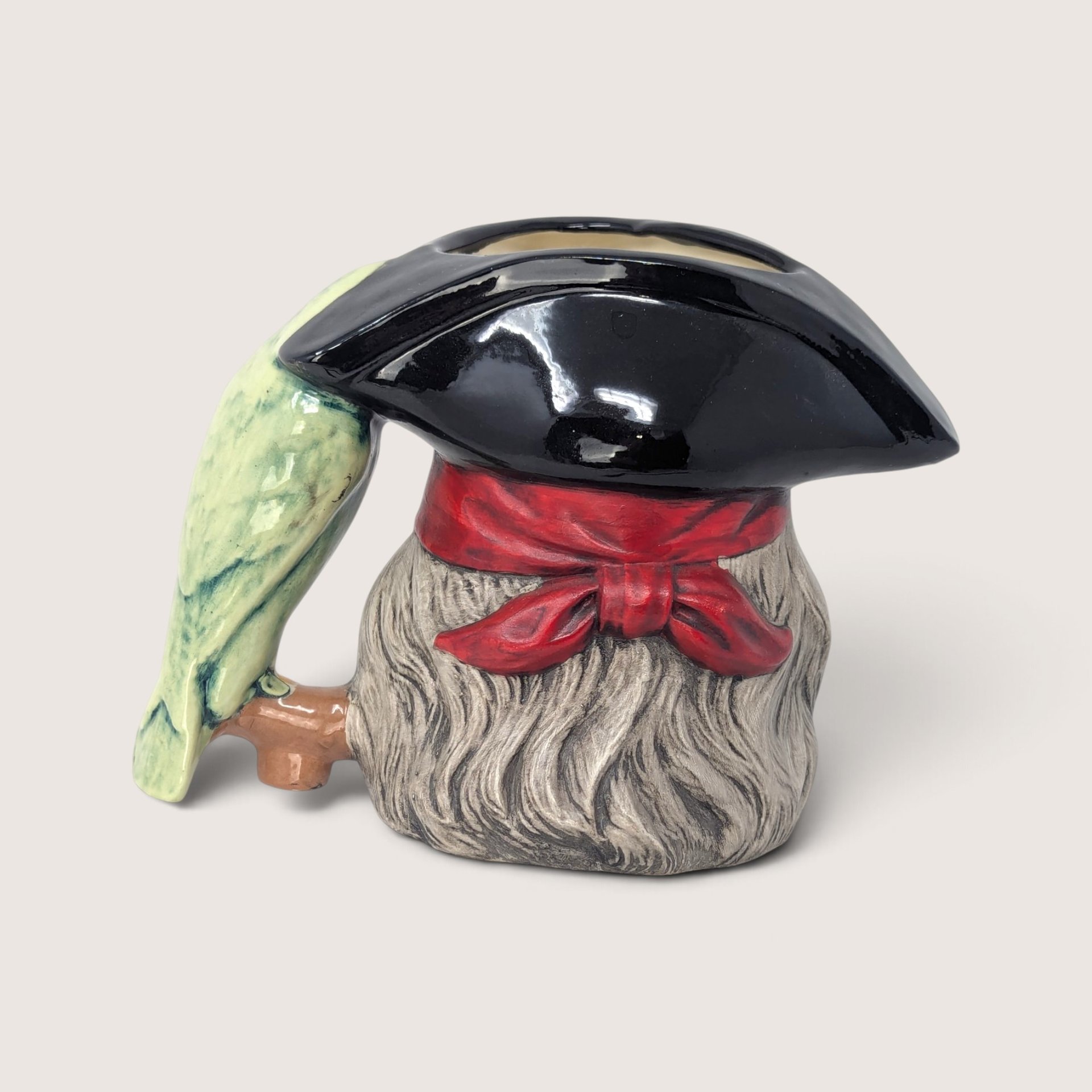 Vintage 1970s Handpainted Ceramic Long John Silver Mug