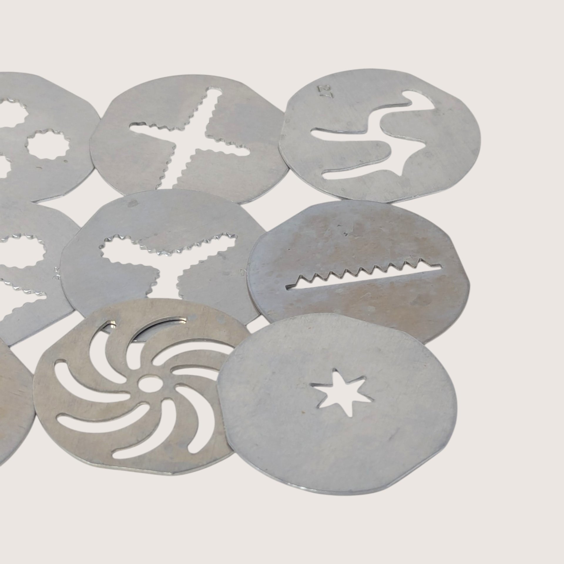 Vintage Mirro Aluminum Cookie Press with Disks and Tips