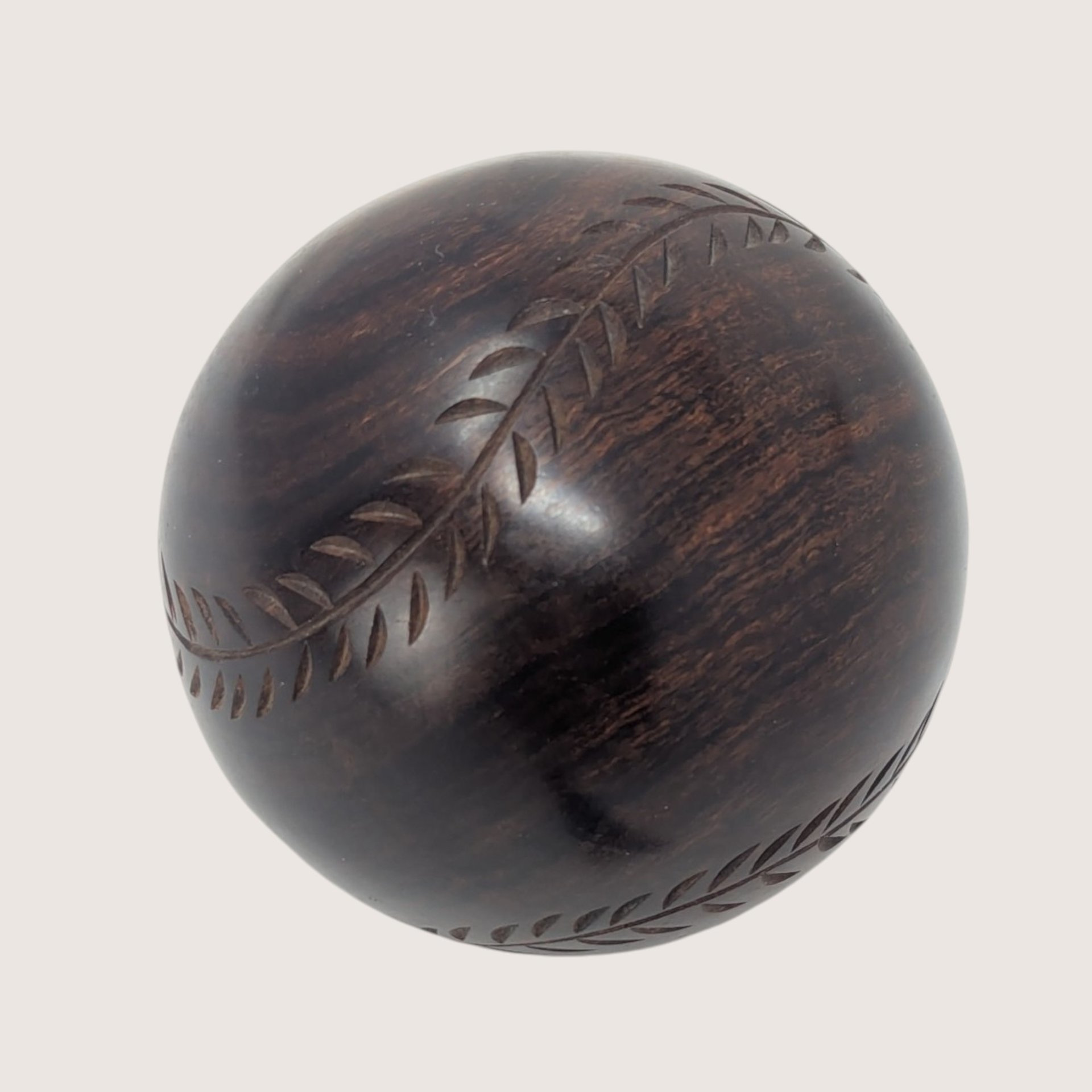 Vintage Hand Carved Wooden Baseball Display Figurine