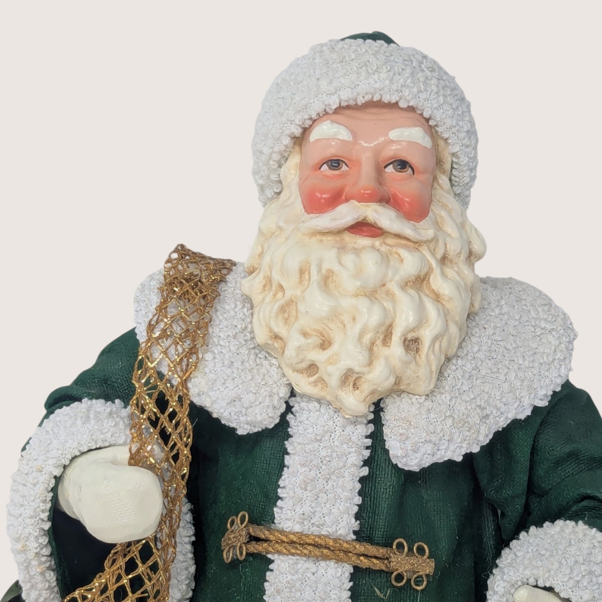 1993 Vintage Clothique Possible Dreams Green Santa Figurine