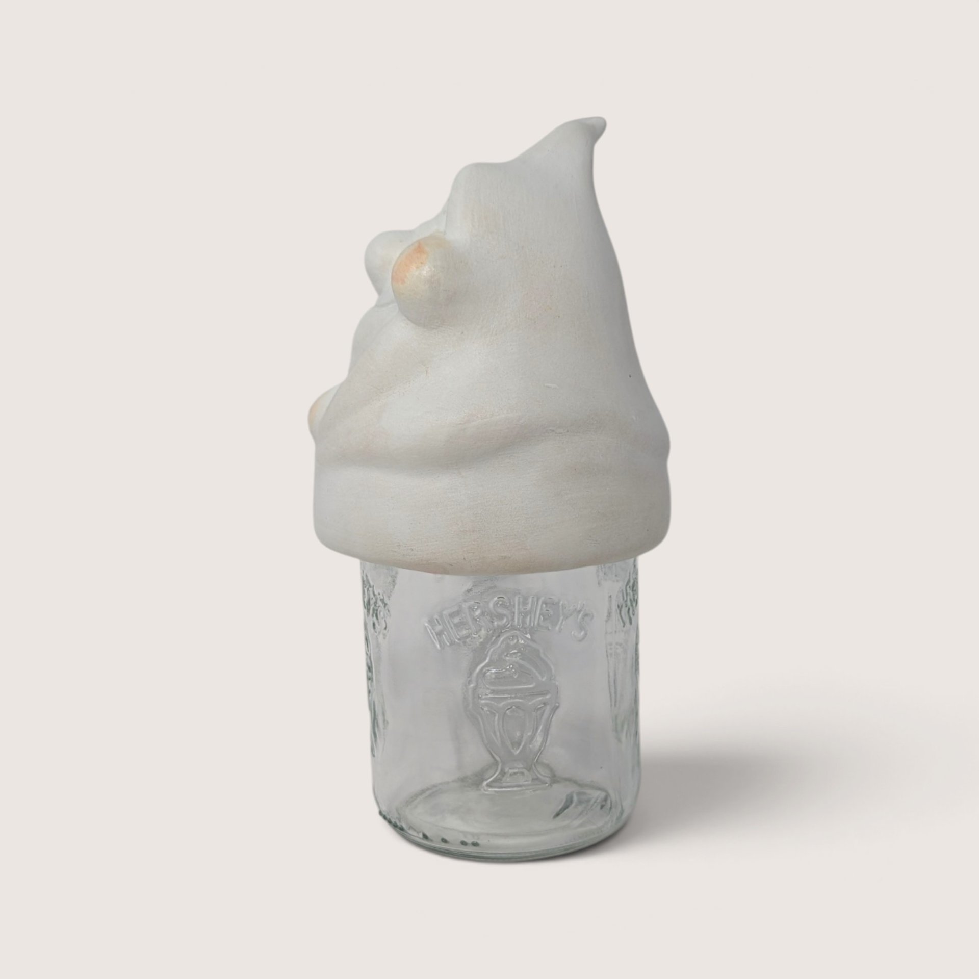 Vintage Ceramic Ghost Mason Jar Topper