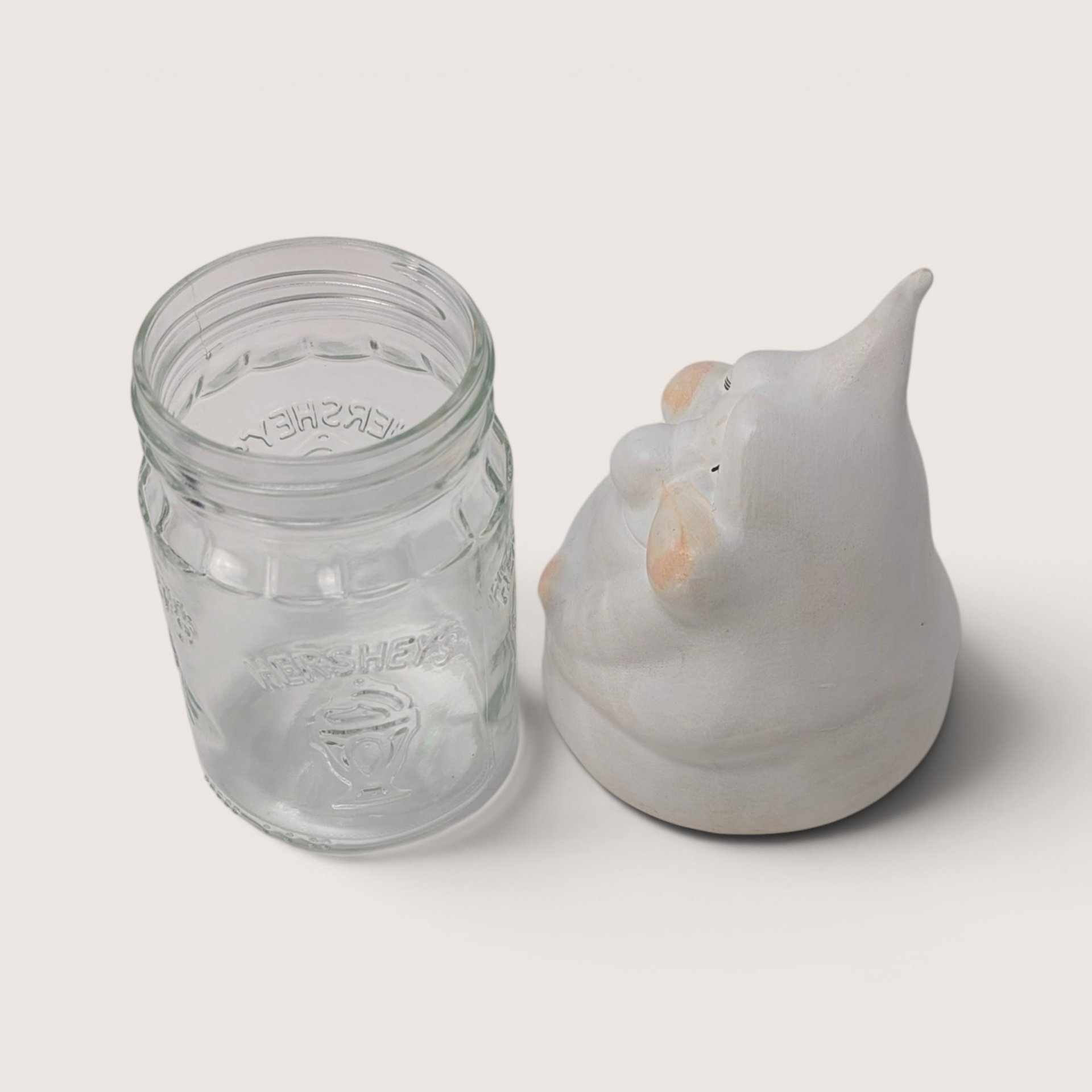 Vintage Ceramic Ghost Mason Jar Topper