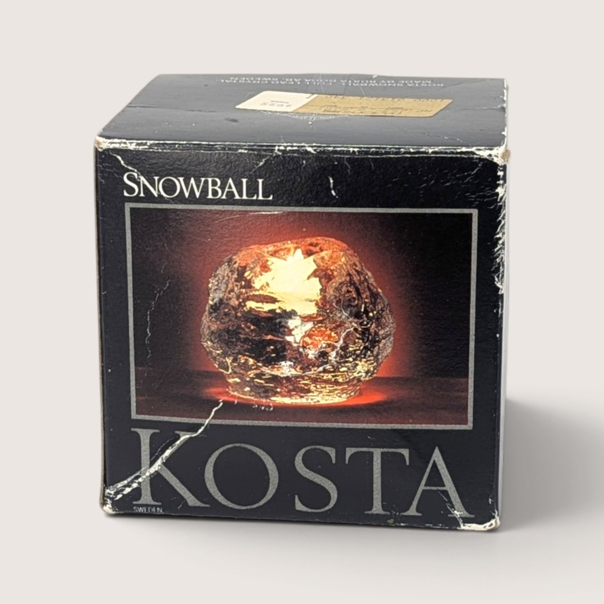Vintage Kosta Boda Snowball Glass Votive Candle Holder