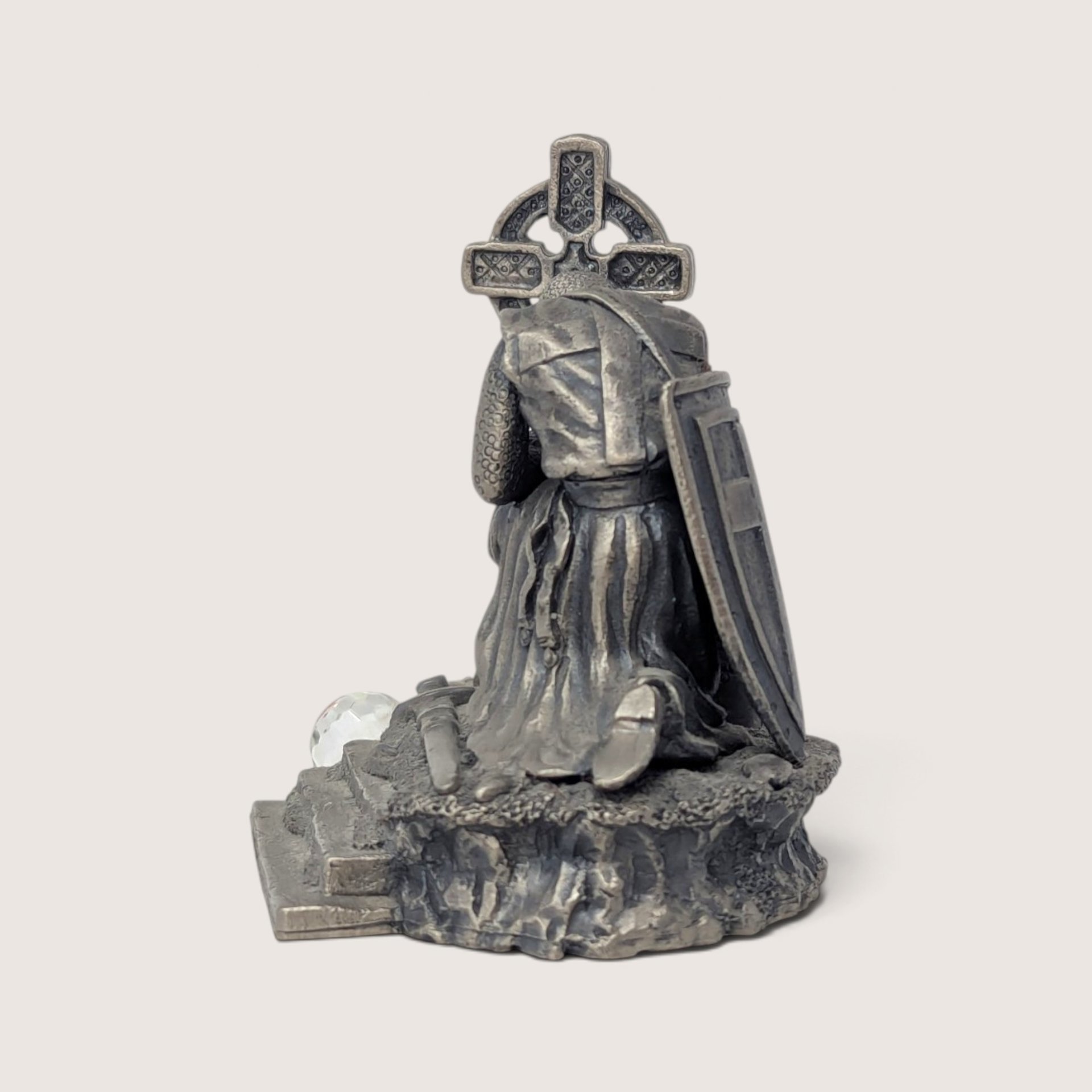 Vintage Vigil Of Sir Galahad Pewter Knight Figurine