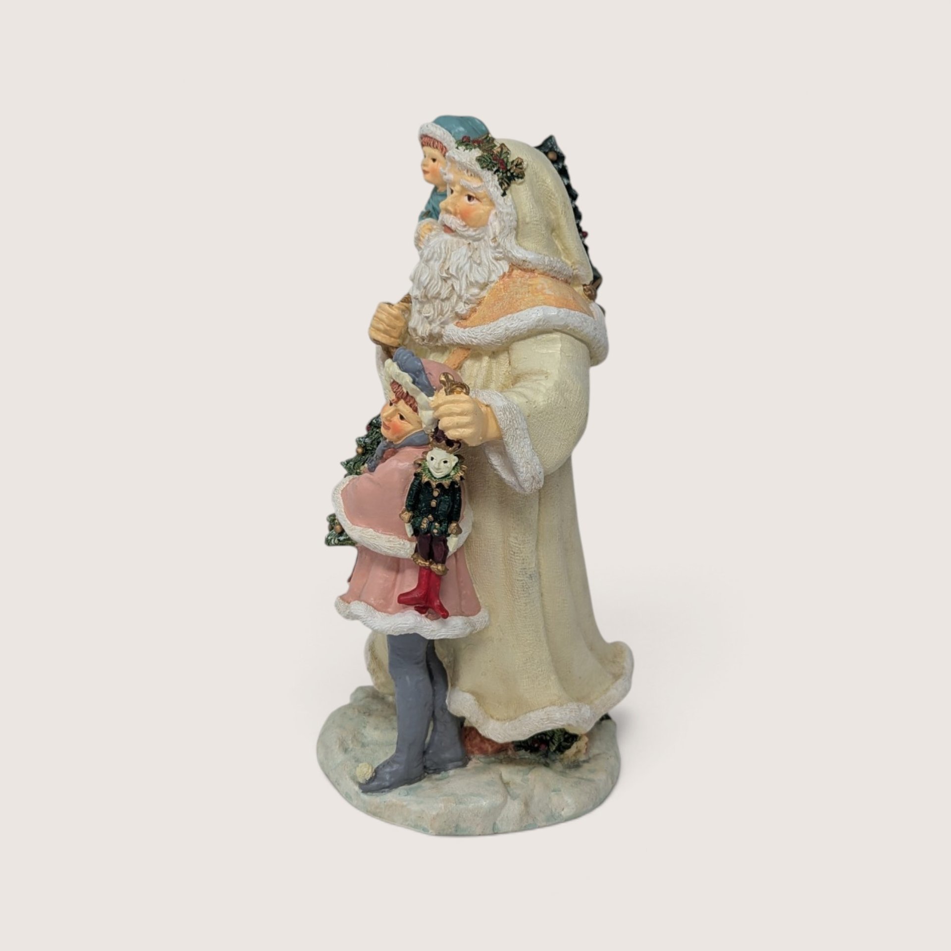 Vintage Santa With Children And Toys Christmas Figurine