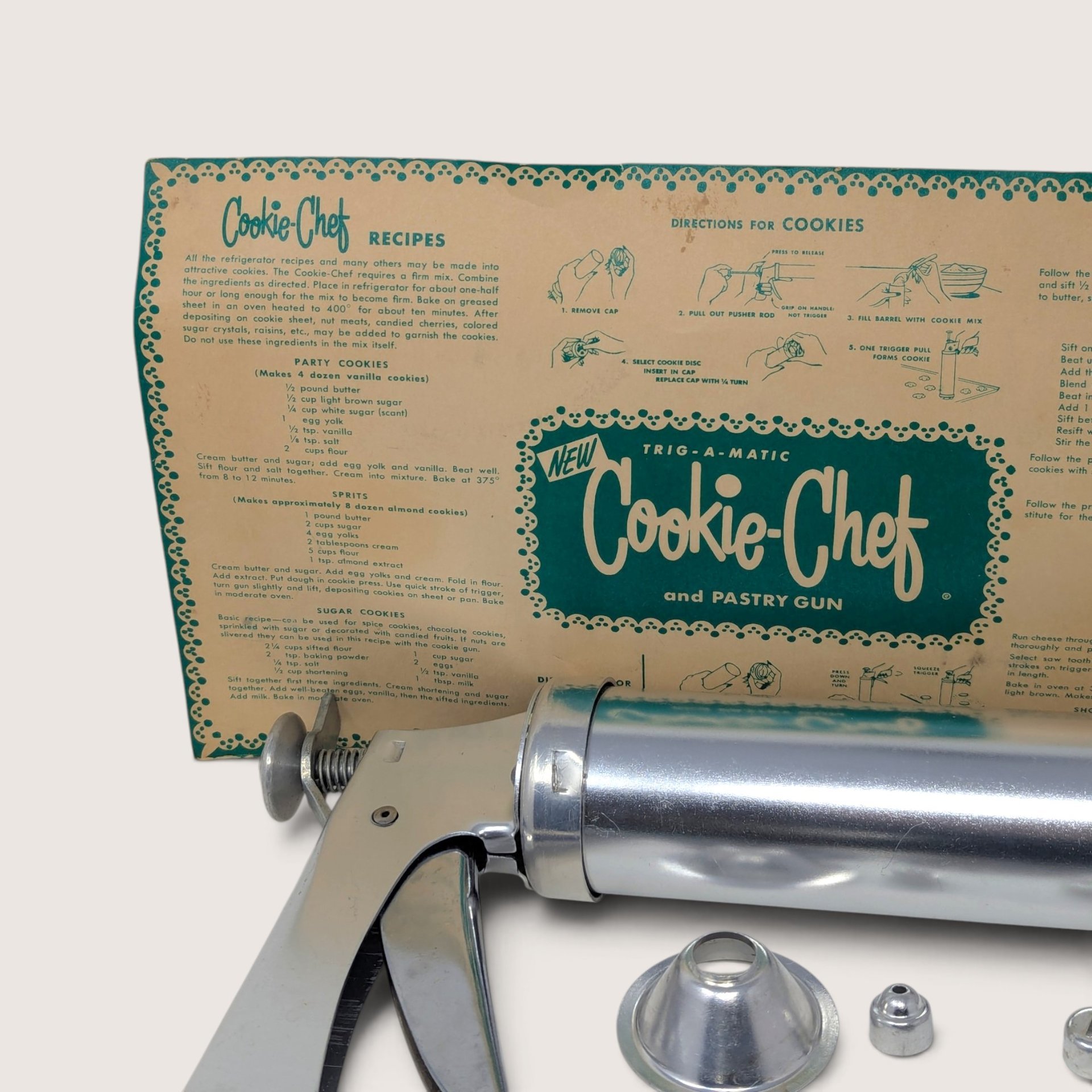 Vintage Trig-A-Matic Cookie-Chef And Pastry Gun Set
