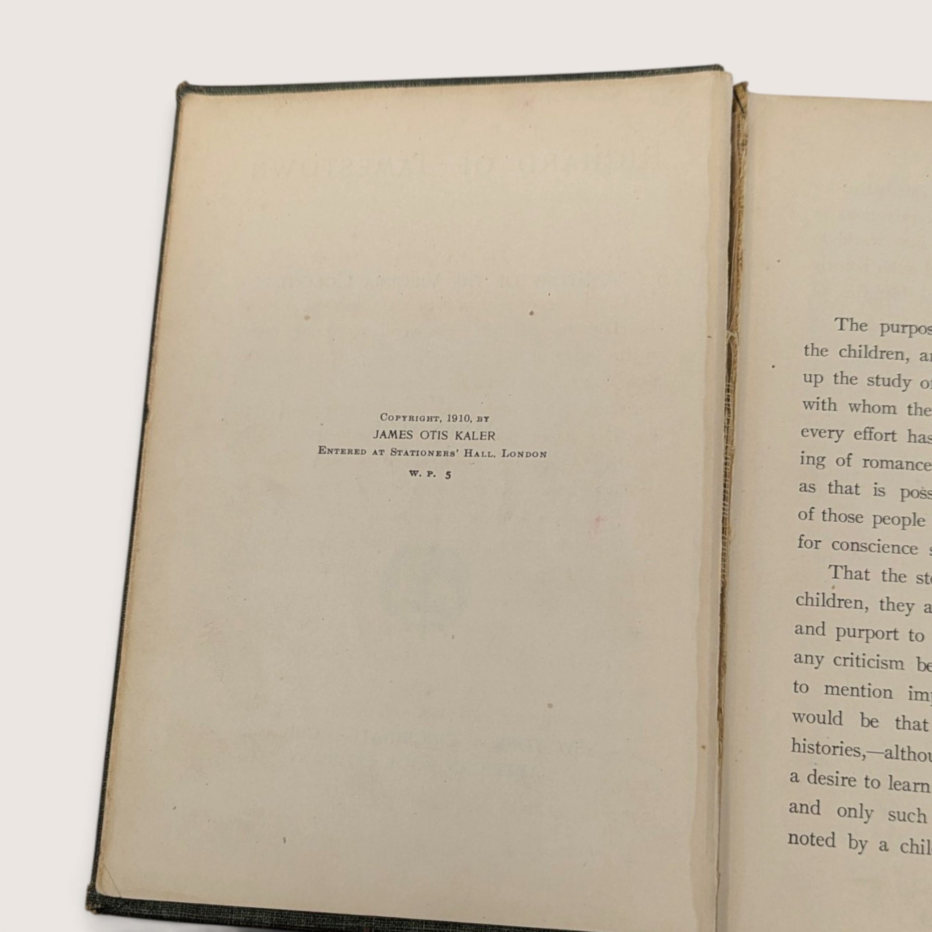 1910 Richard Of Jamestown James Otis Antique Hardcover Book