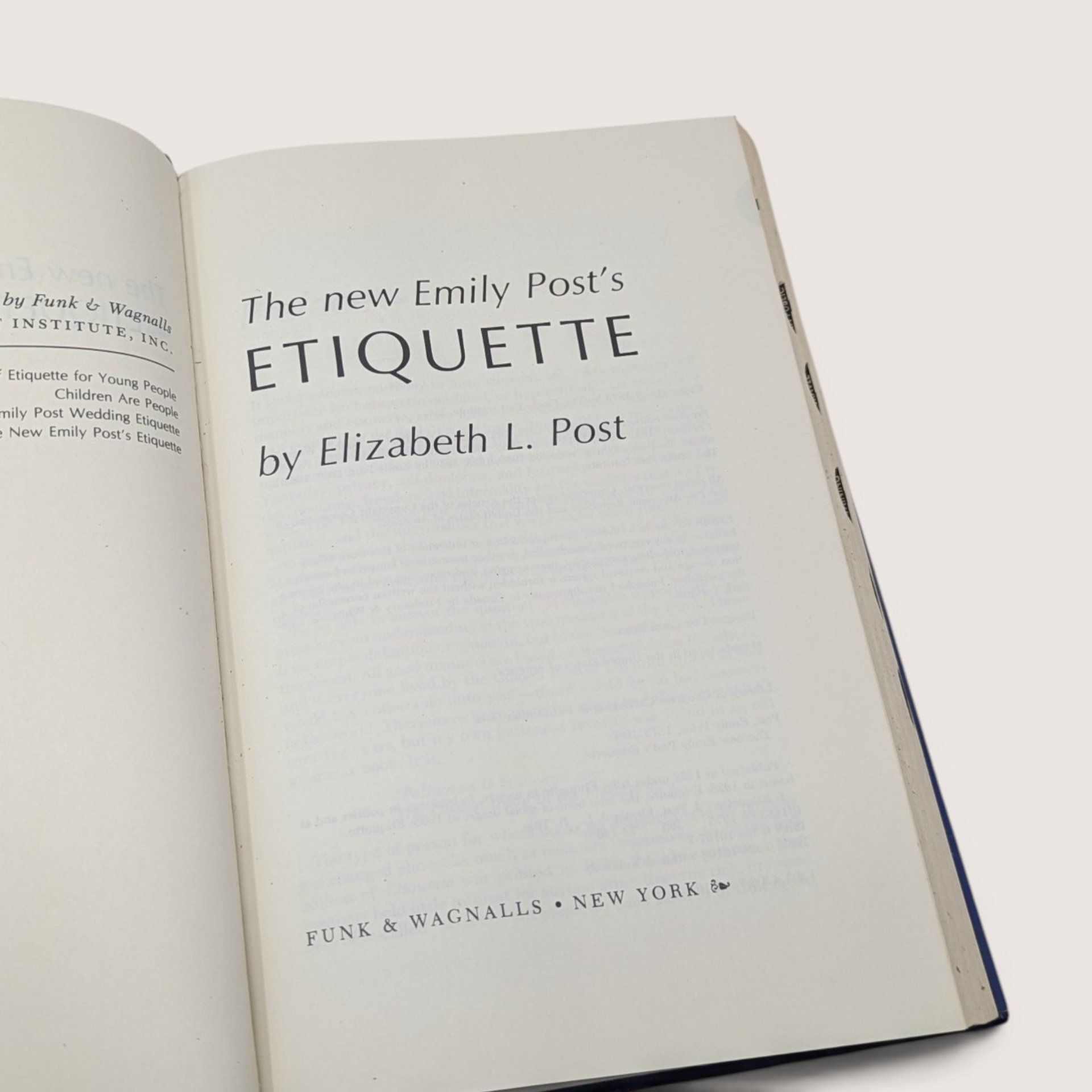 1975 The New Emily Post Etiquette Book Elizabeth L Post