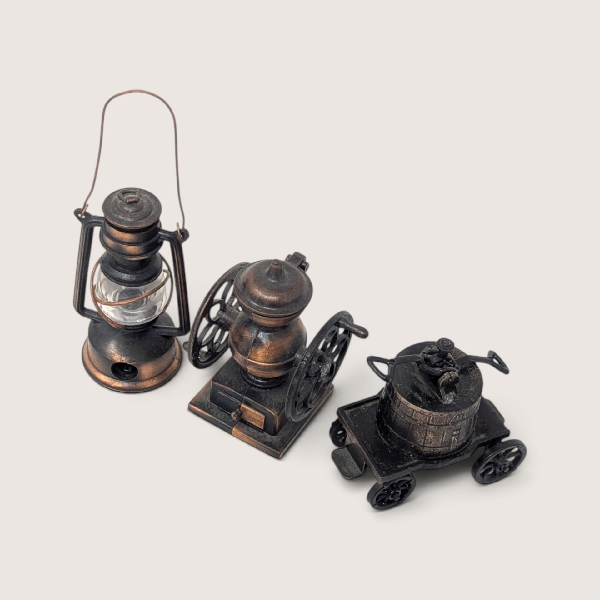 Vintage Miniature Metal Pencil Sharpeners Set Of 3