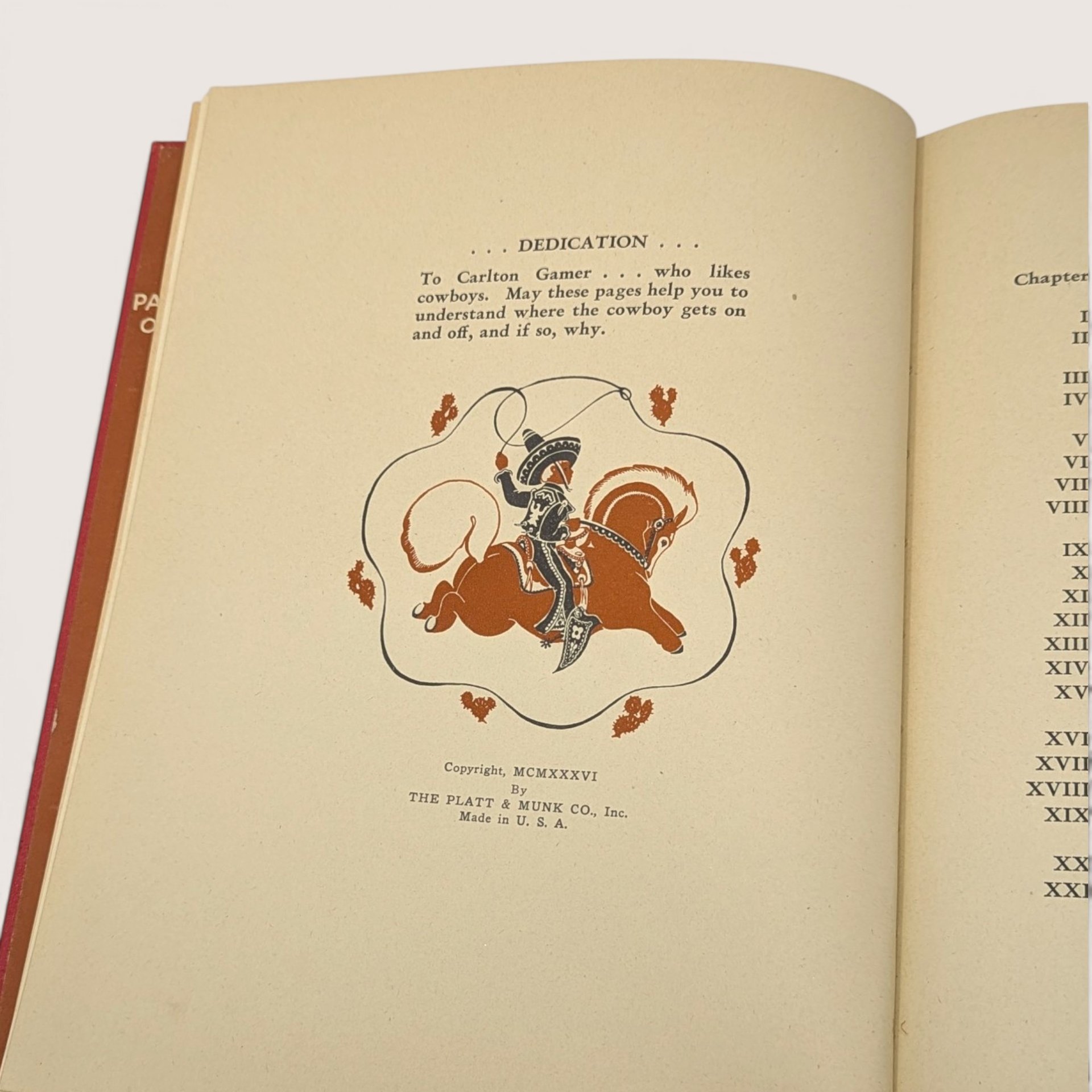 1936 The Book of Cowboys Holling C Holling Hardcover Book