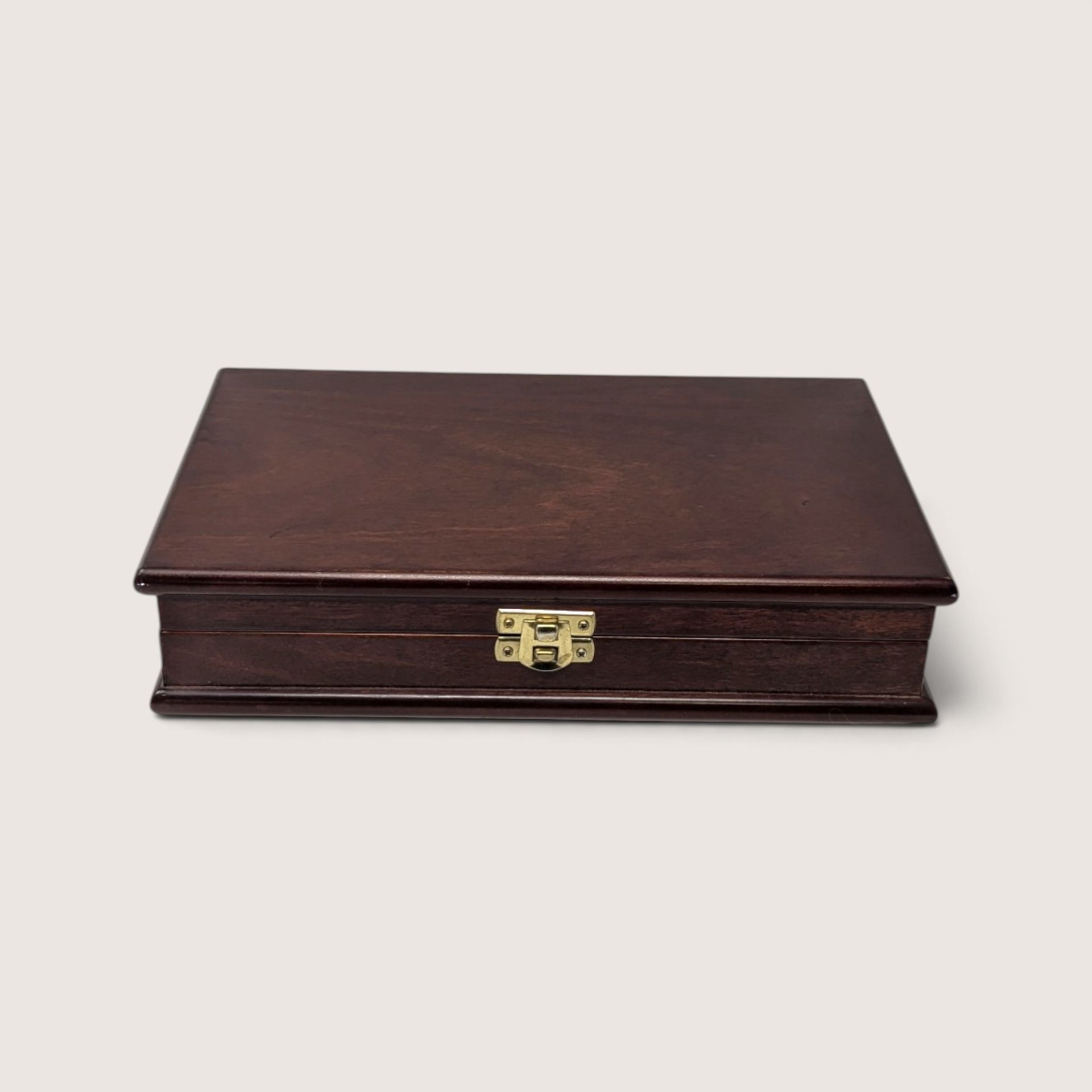 Vintage Wooden Pinochle Card Box and Hoyle Decks