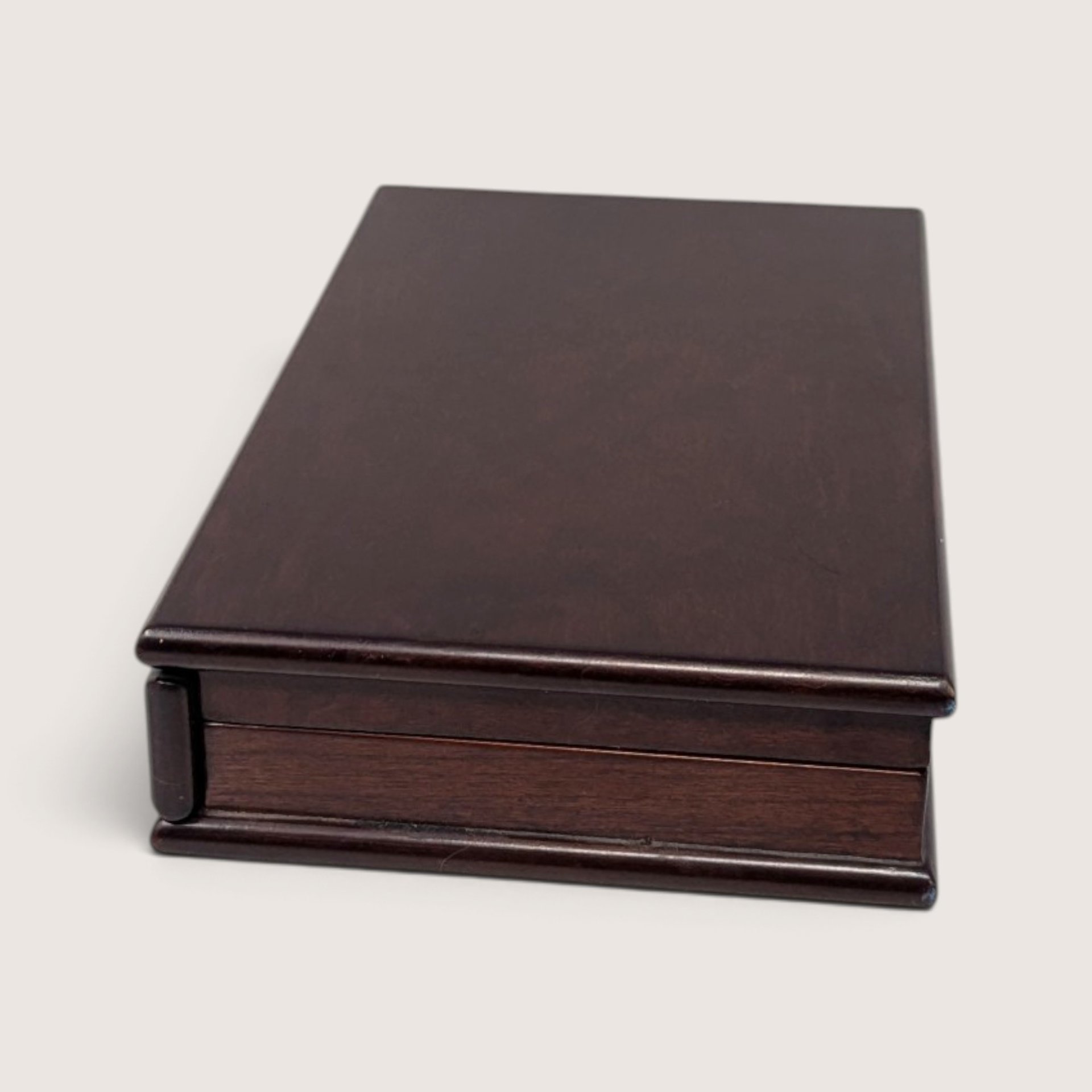 Vintage Wooden Pinochle Card Box and Hoyle Decks