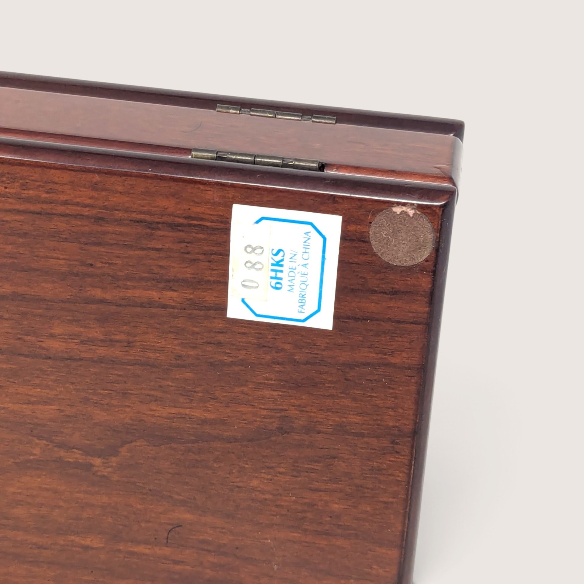 Vintage Wooden Pinochle Card Box and Hoyle Decks