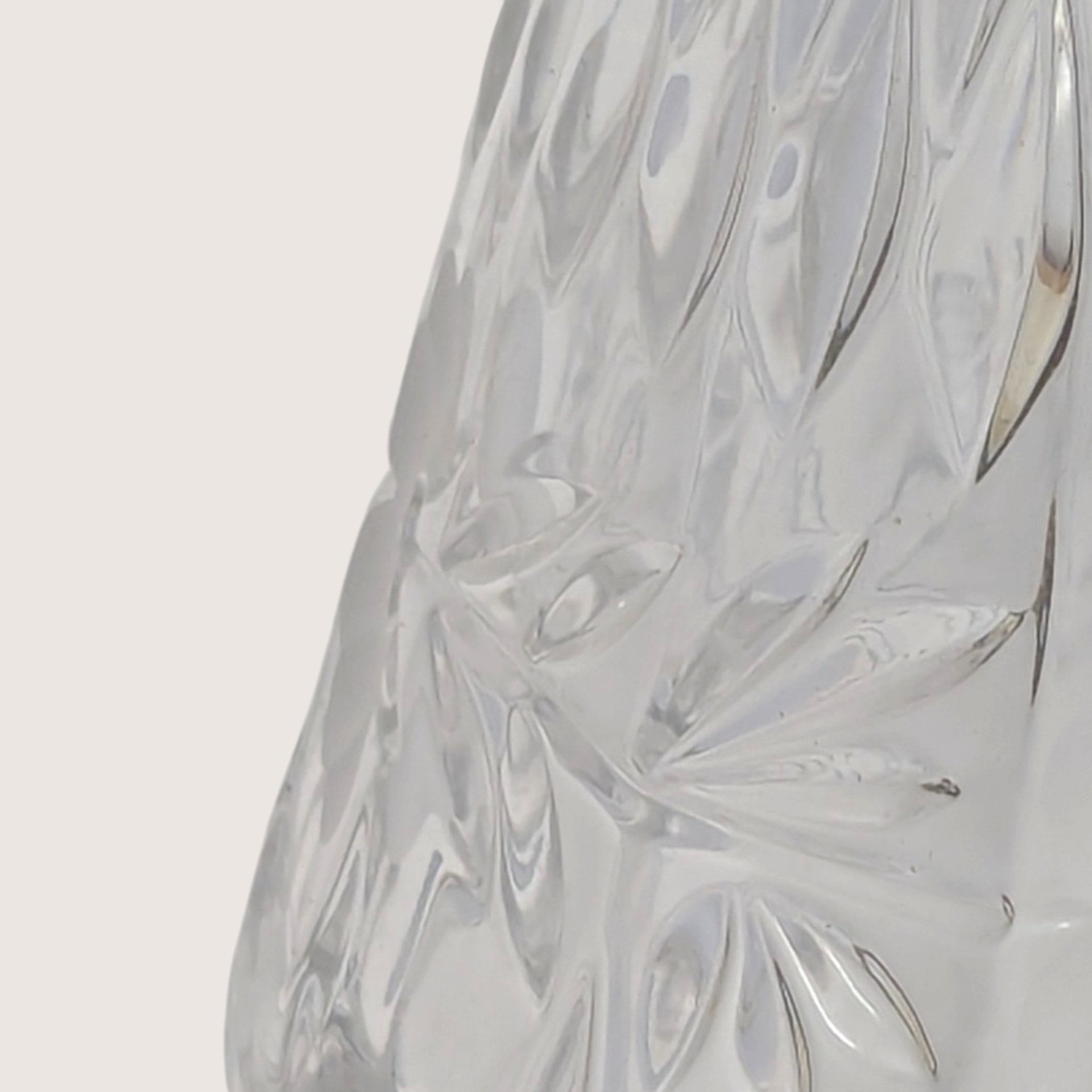 Vintage Clear Cut Glass Boudoir Lamp