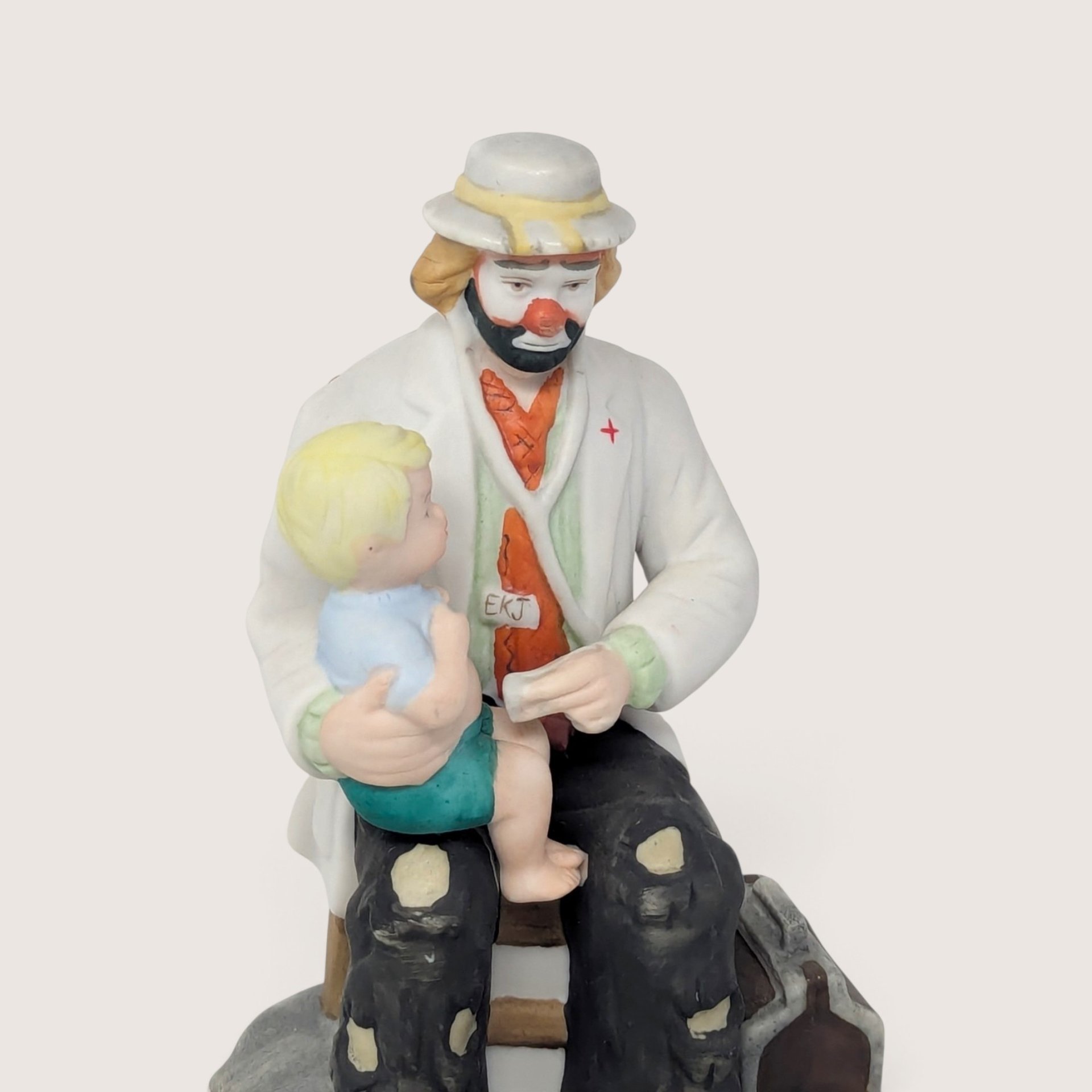 Vintage Flambro Emmett Kelly Jr Doctor Porcelain Clown Figurine 