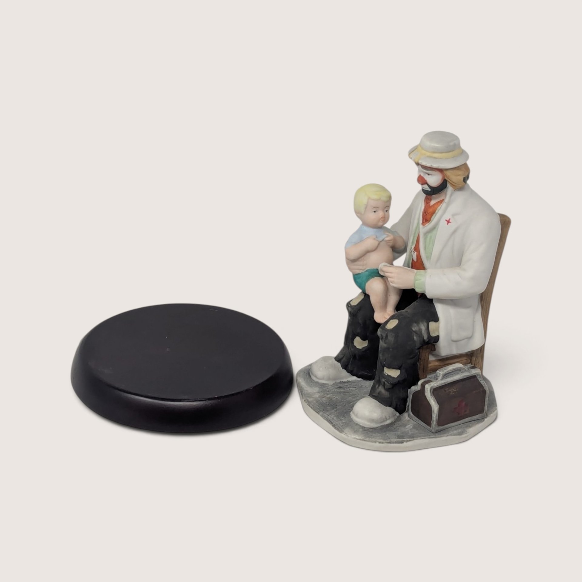 Vintage Flambro Emmett Kelly Jr Doctor Porcelain Clown Figurine 