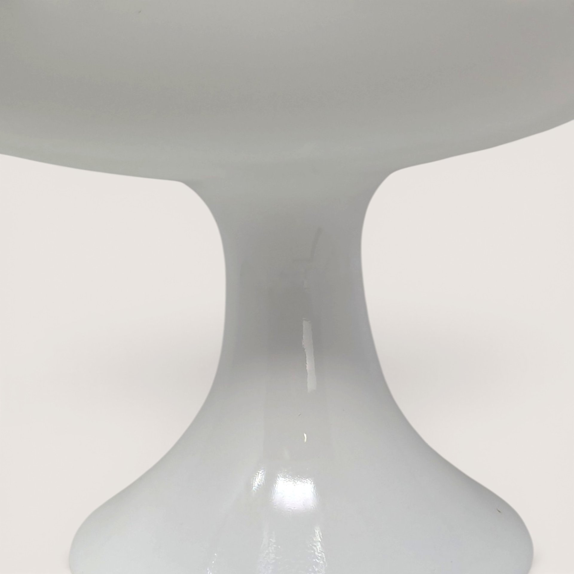 Vintage Milk Glass Pedestal Ruffled Bowl