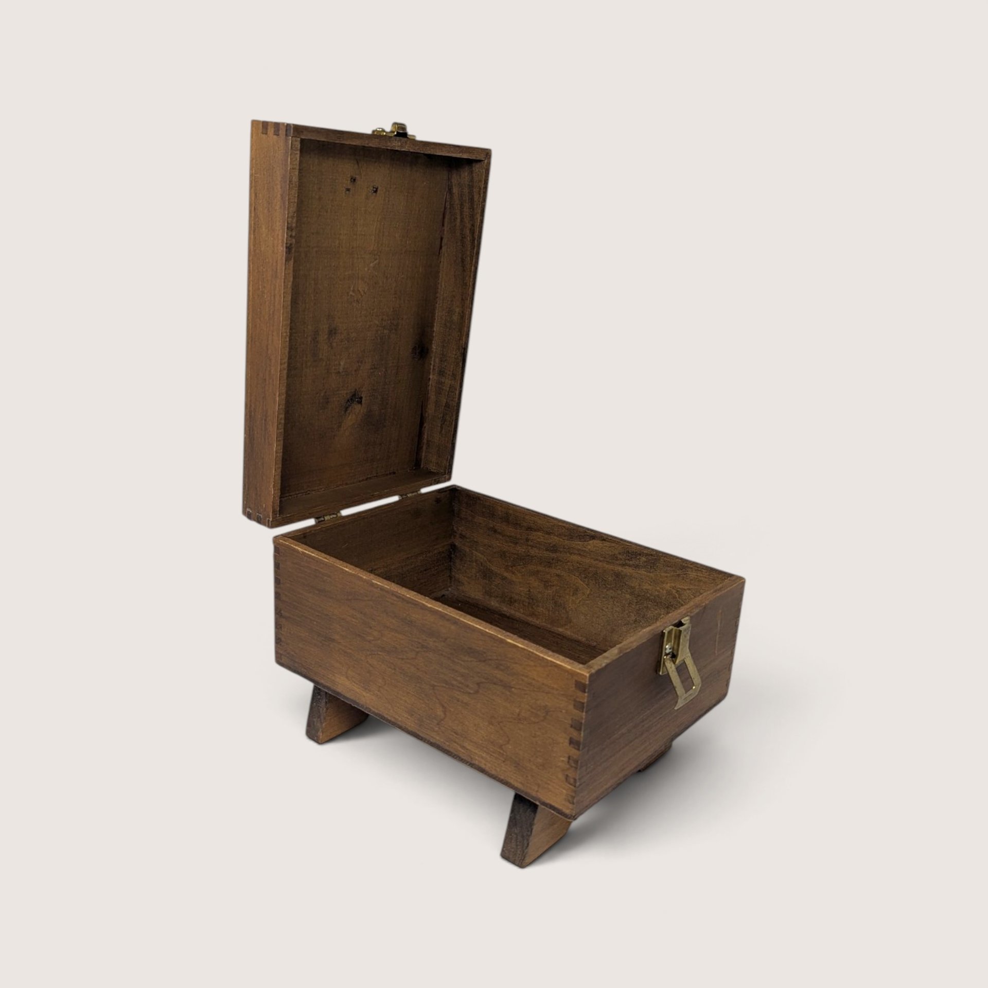 Vintage Wooden Shoe Shine Box Valet