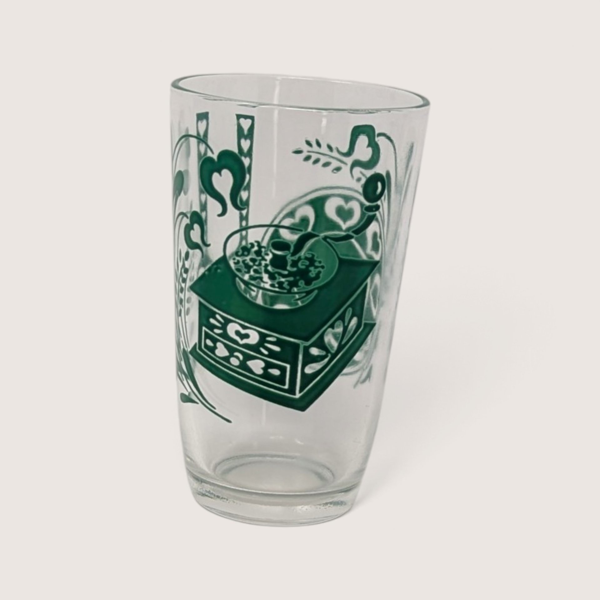Set Of 4 Vintage Juice Glasses Domestic Scenes