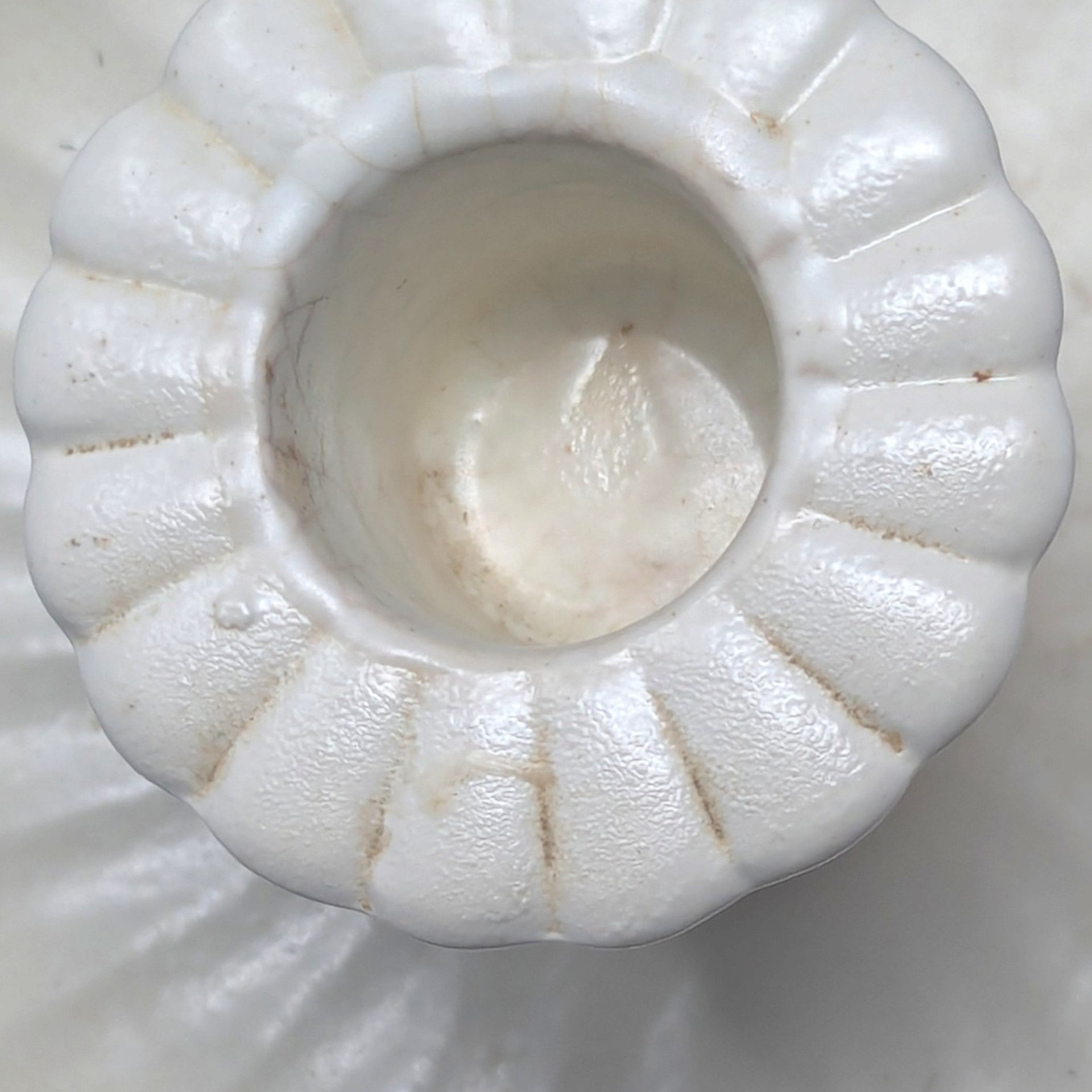 Vintage Red Wing 1197 Ceramic Candle Holder Pair White Taper Holders