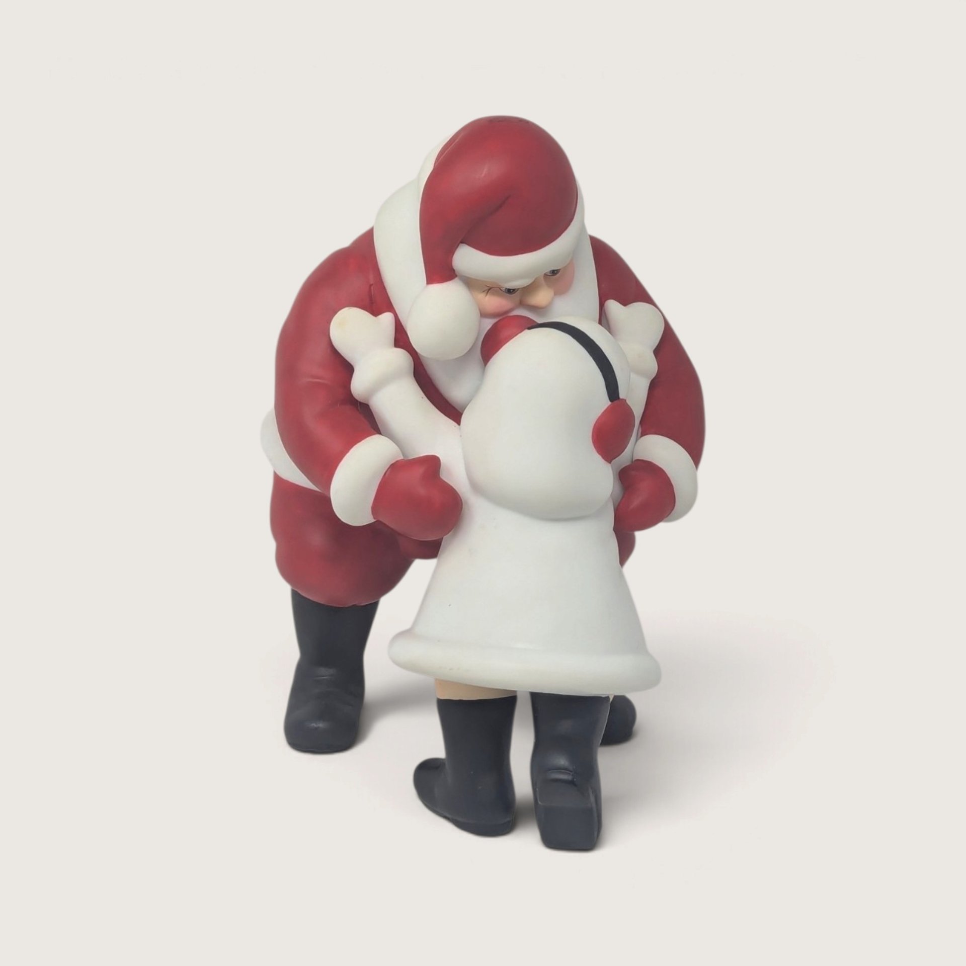 Vintage 1992 Department 56 Winter Silhouette I Wuv You Santa Figurine
