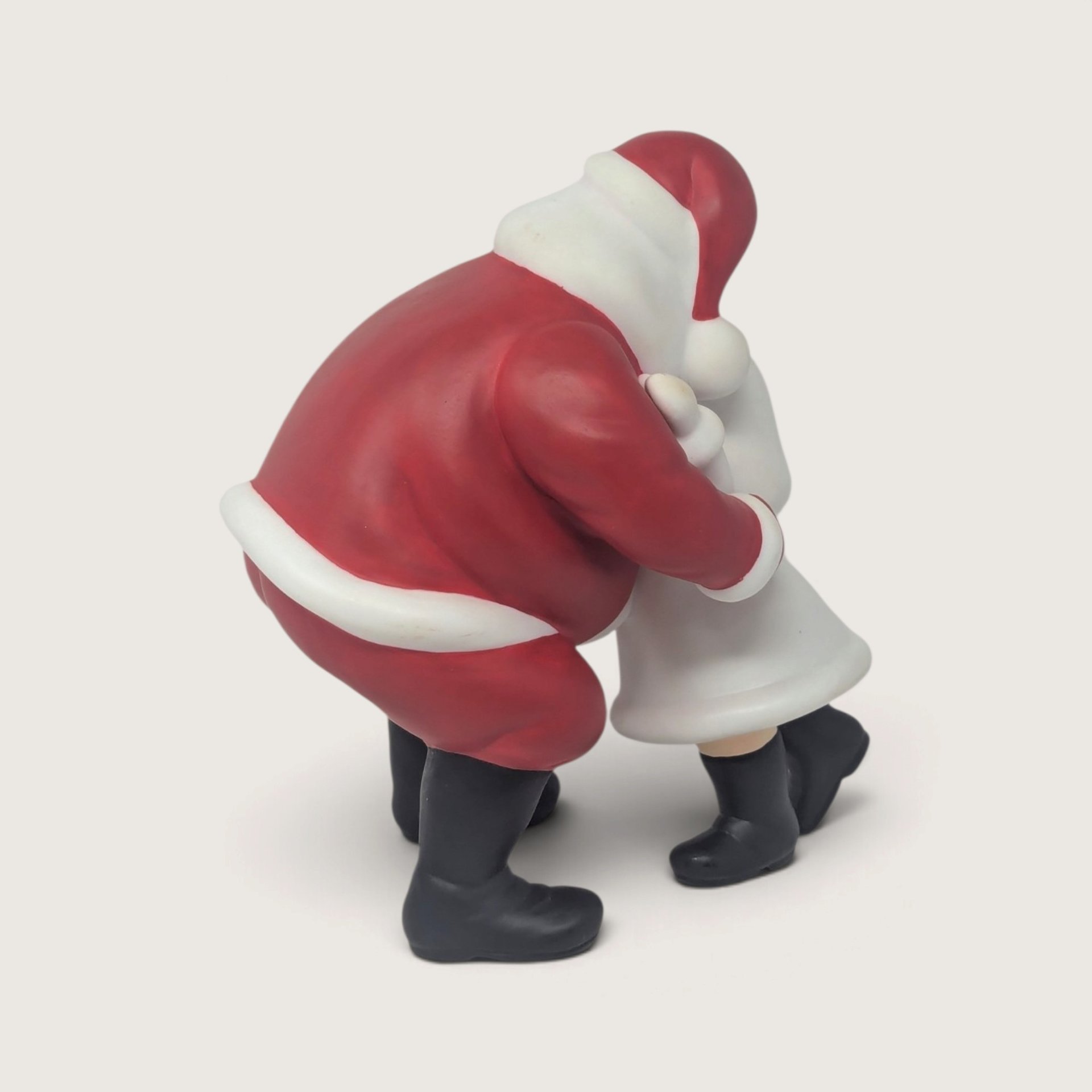 Vintage 1992 Department 56 Winter Silhouette I Wuv You Santa Figurine
