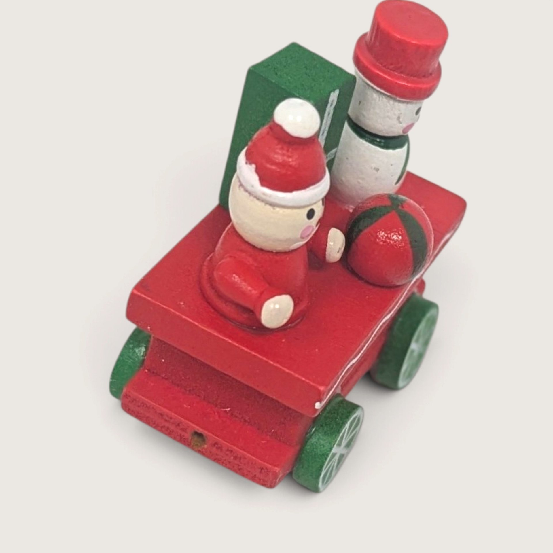 Vintage Small Wooden Christmas Train Set 
